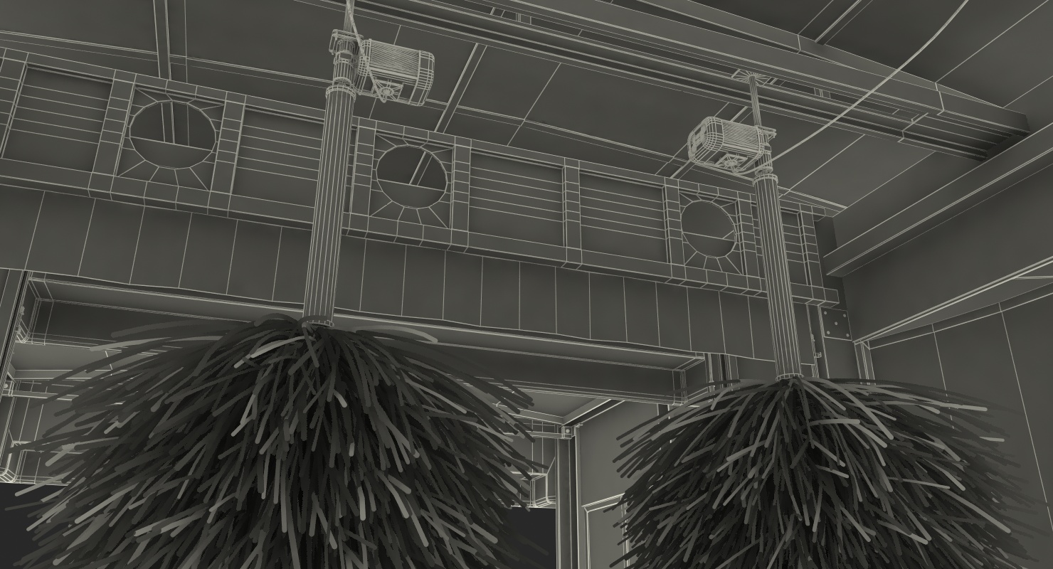 Automatic Car Wash System Rigged 3D