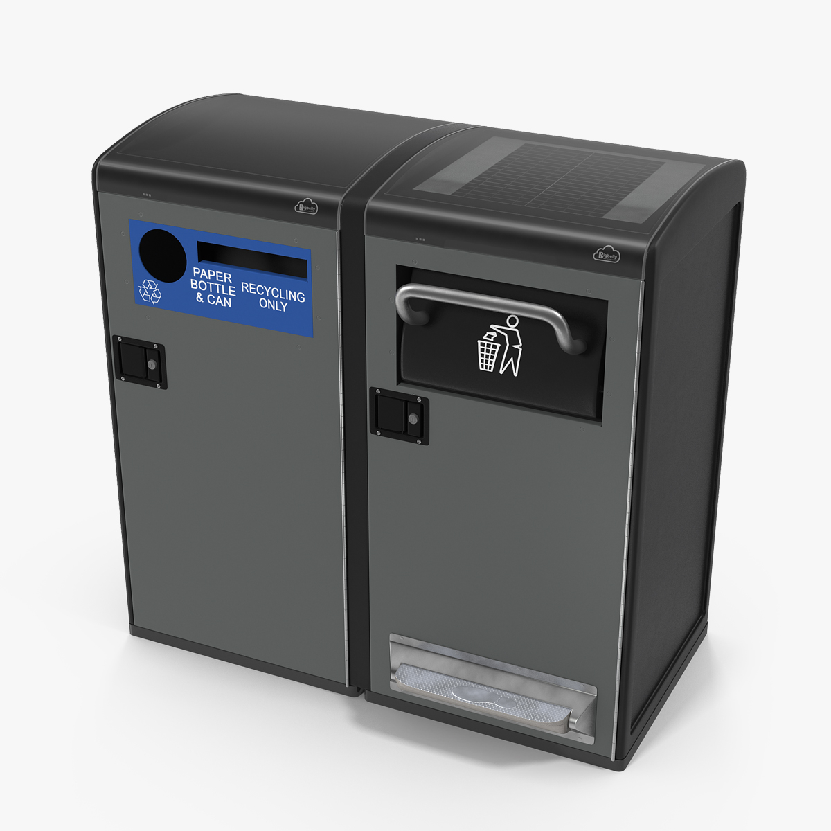 Solar Powered Trash Cans Generic