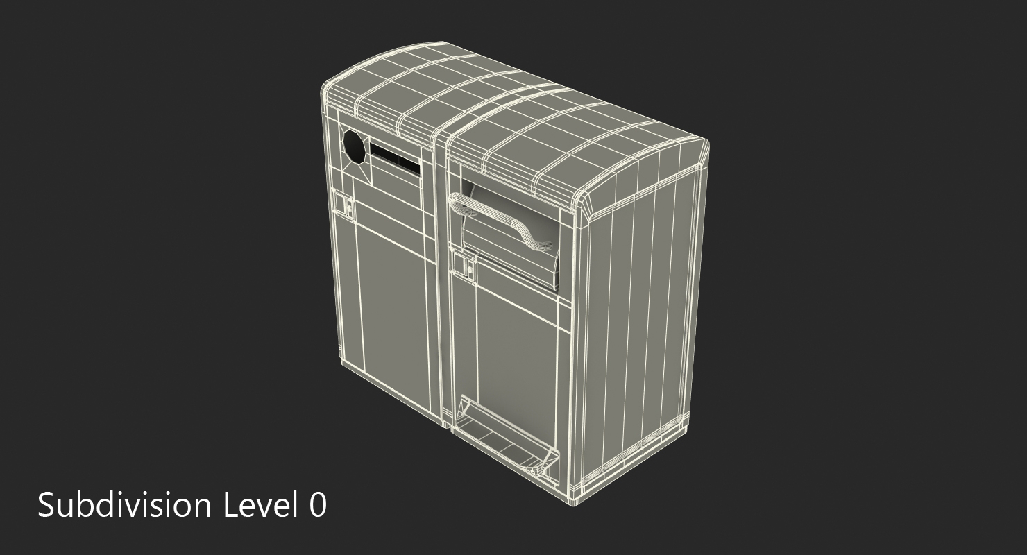 Solar Powered Trash Cans Generic 3D