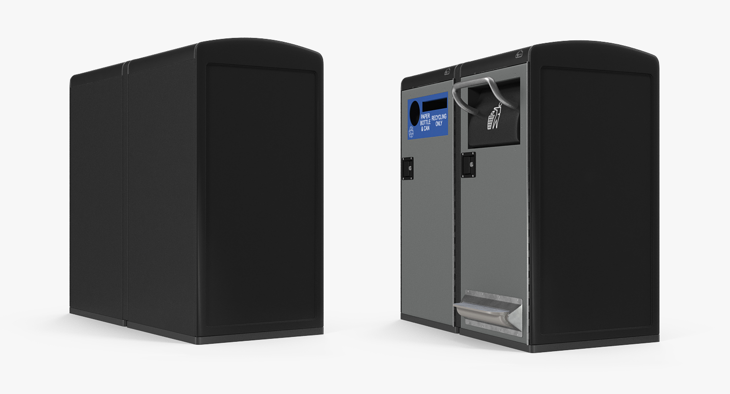 Solar Powered Trash Cans Generic 3D