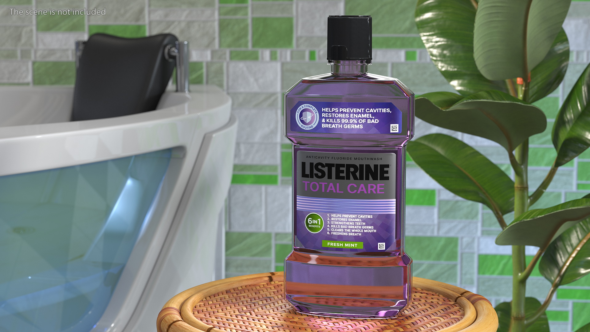 3D Listerine Total Care Anticavity Fluoride Mouthwash 1L model