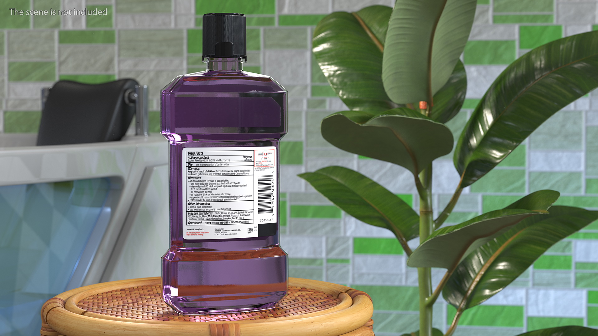 3D Listerine Total Care Anticavity Fluoride Mouthwash 1L model
