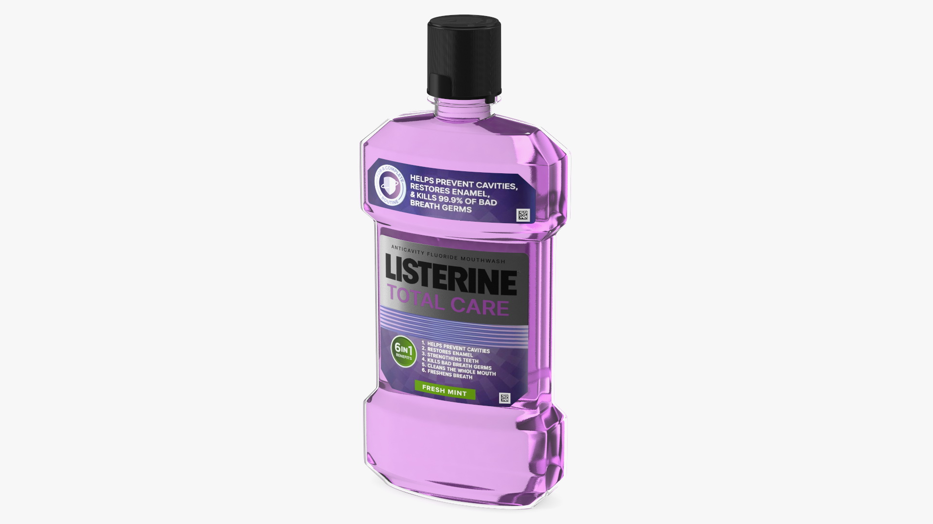 3D Listerine Total Care Anticavity Fluoride Mouthwash 1L model