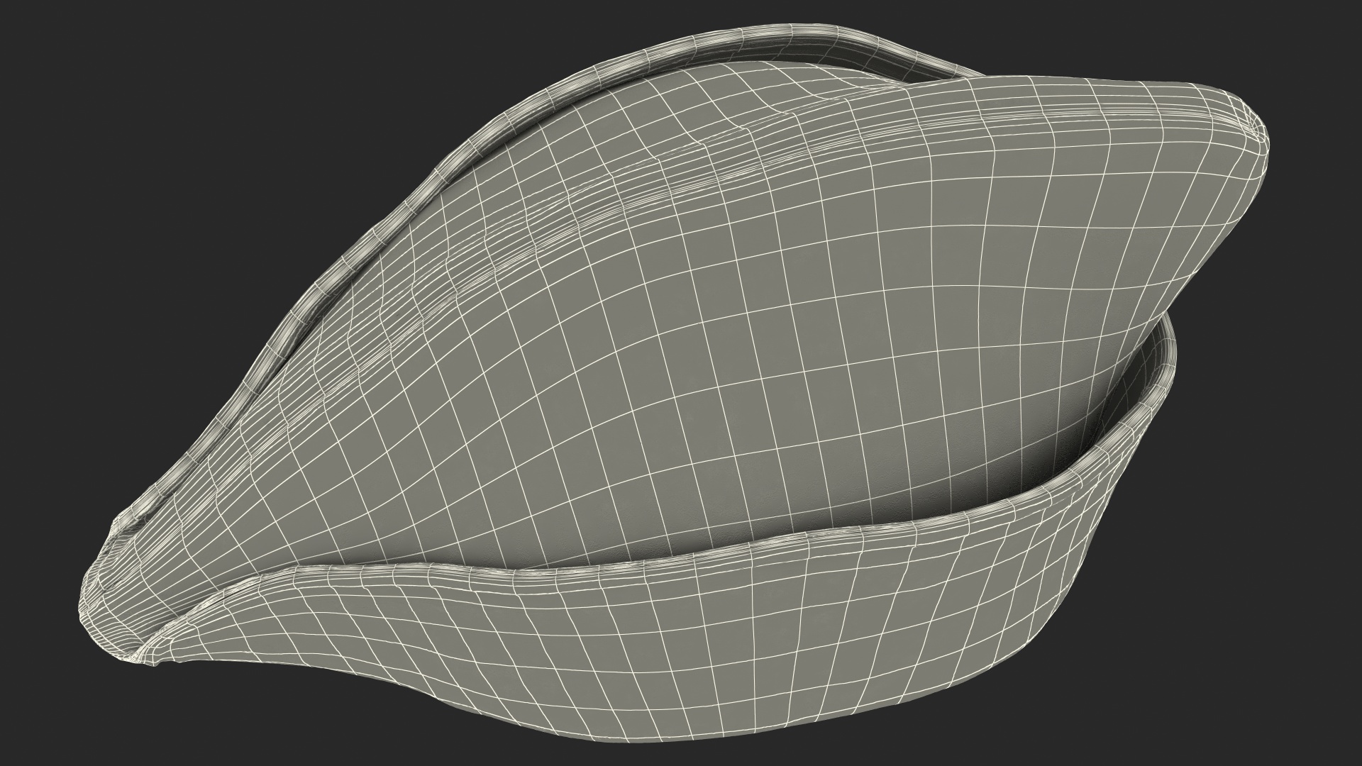 Medieval Archer Cap Grey 3D model