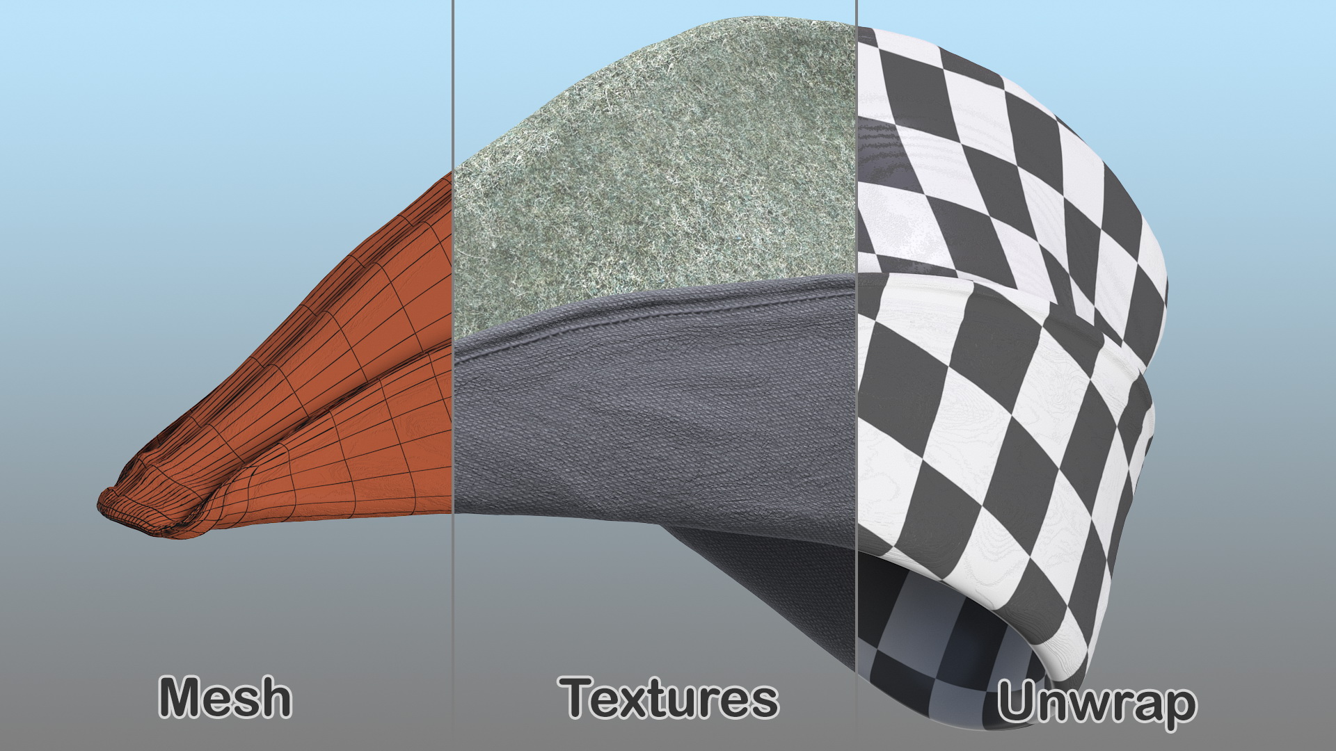 Medieval Archer Cap Grey 3D model