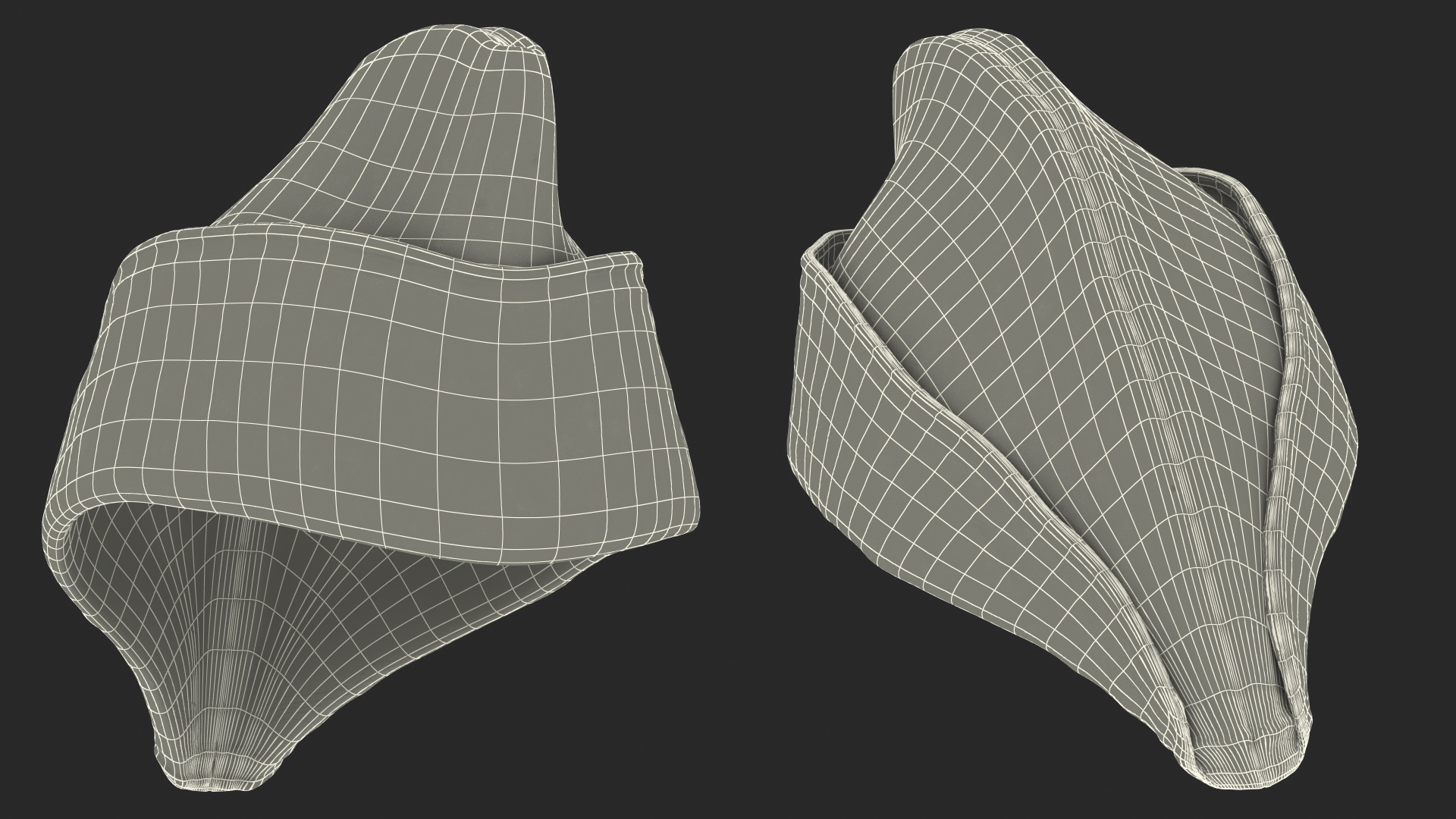 Medieval Archer Cap Grey 3D model