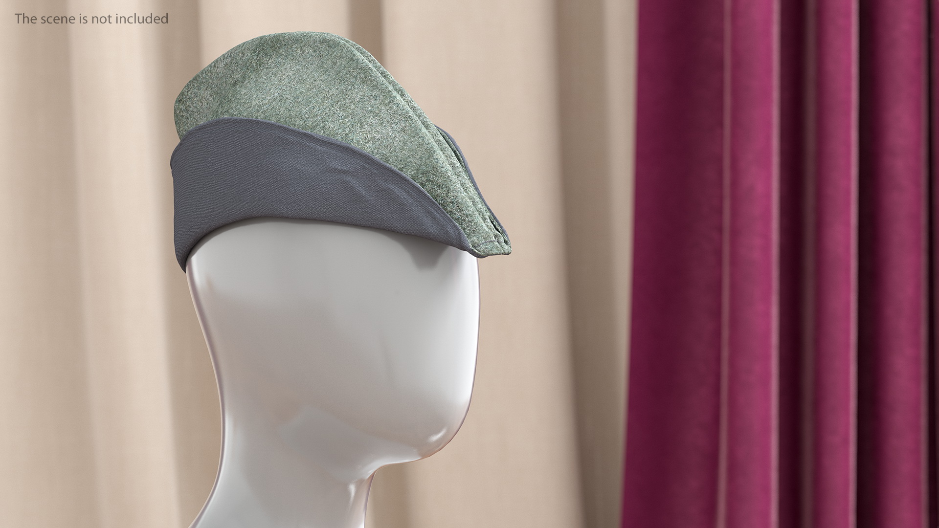 Medieval Archer Cap Grey 3D model