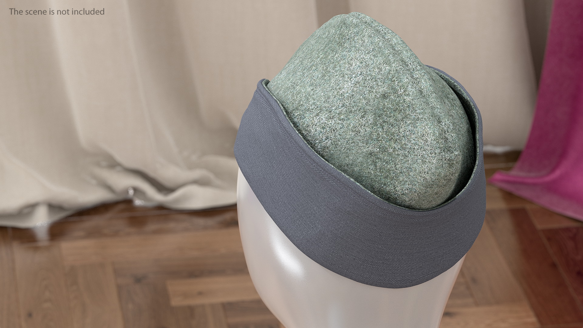 Medieval Archer Cap Grey 3D model
