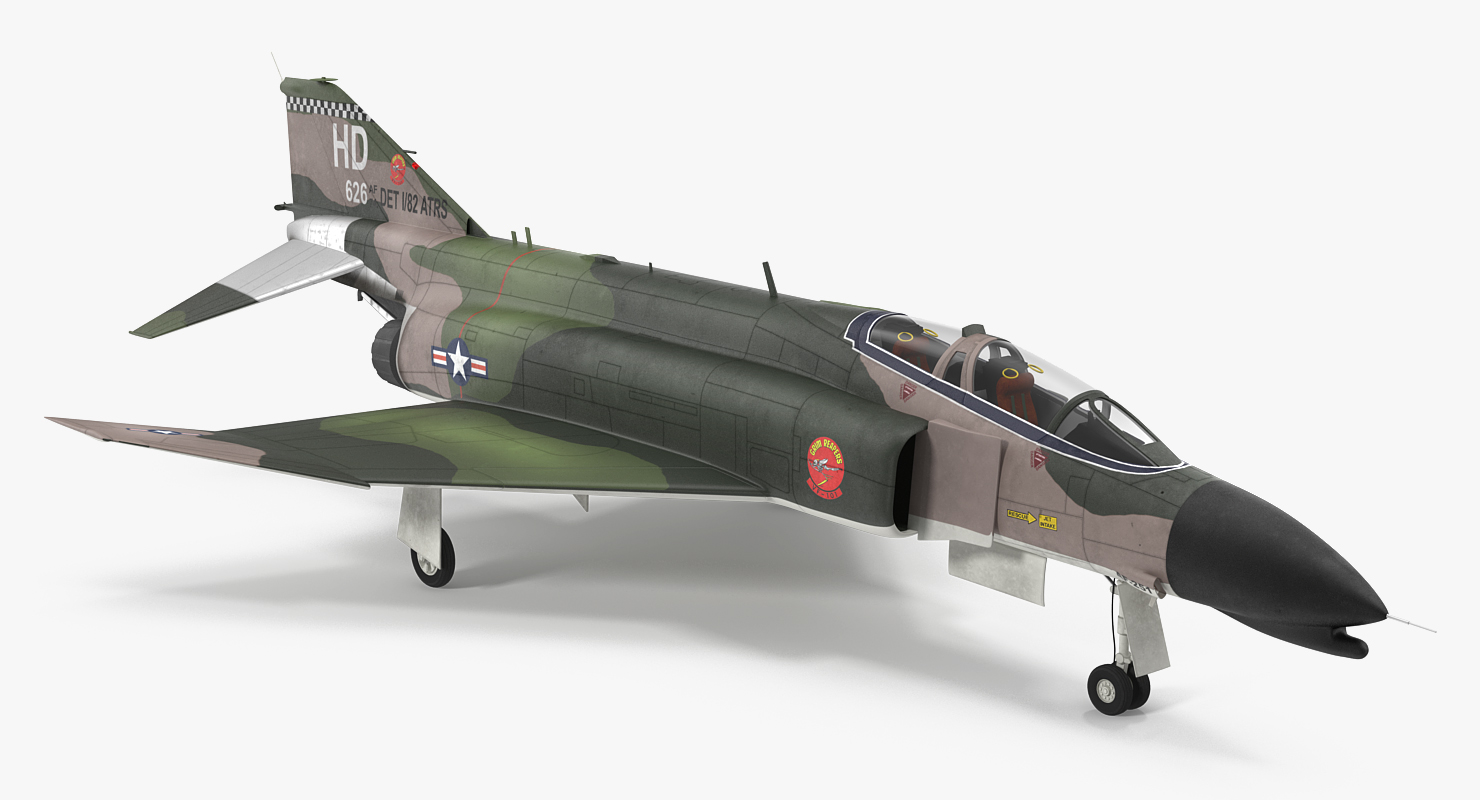 3D McDonnell Douglas F 4 Phantom II 2 Rigged