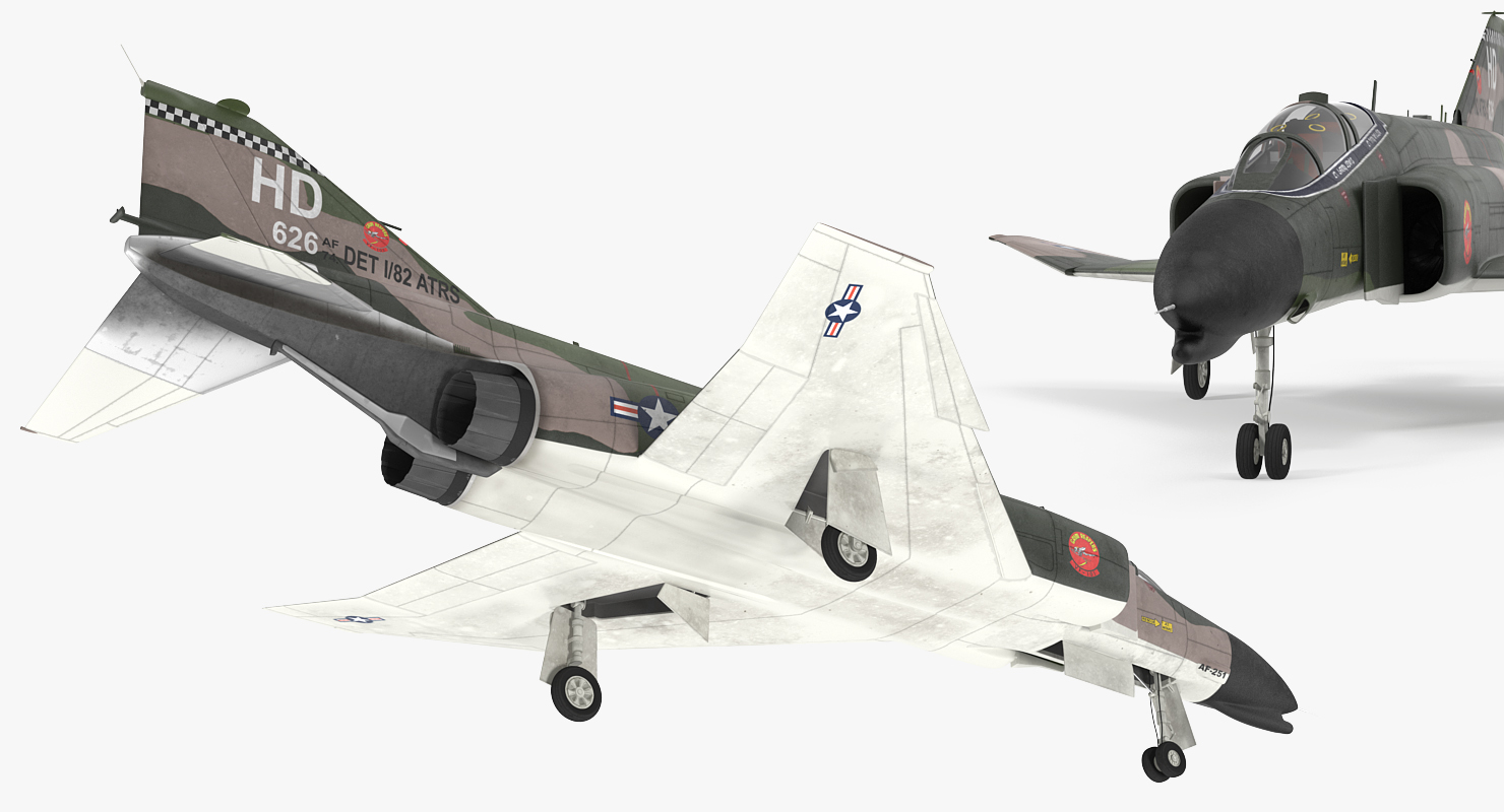 3D McDonnell Douglas F 4 Phantom II 2 Rigged