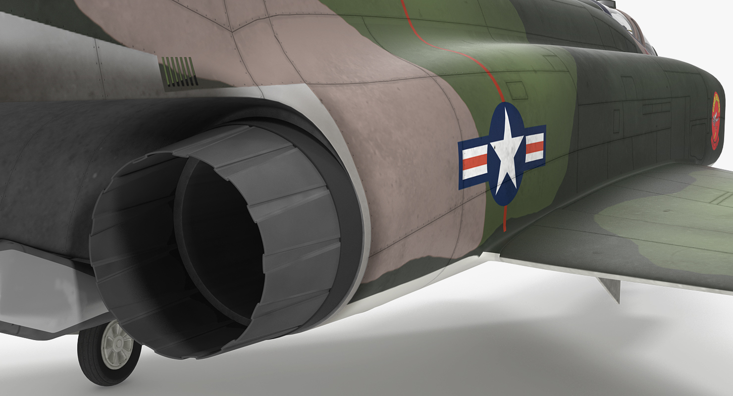 3D McDonnell Douglas F 4 Phantom II 2 Rigged