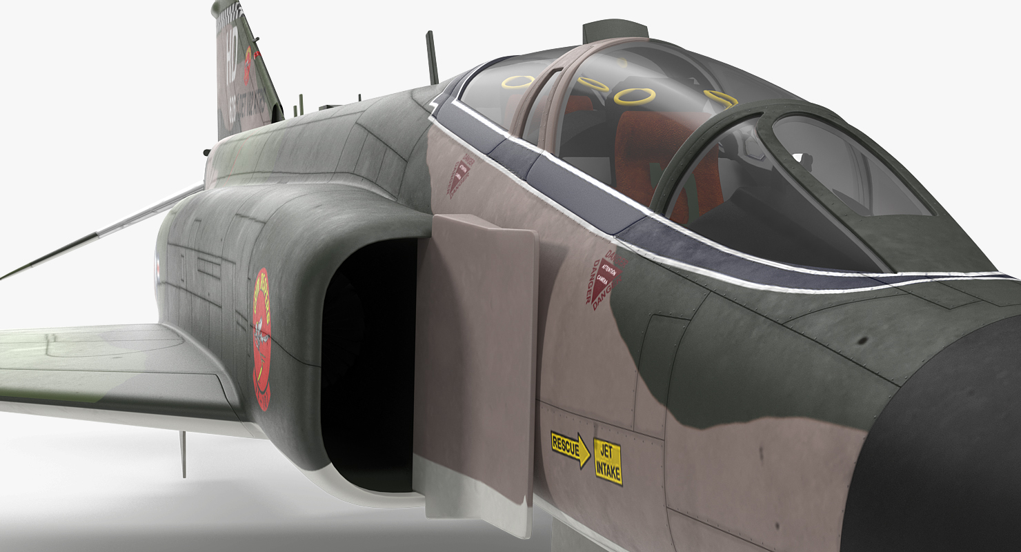 3D McDonnell Douglas F 4 Phantom II 2 Rigged