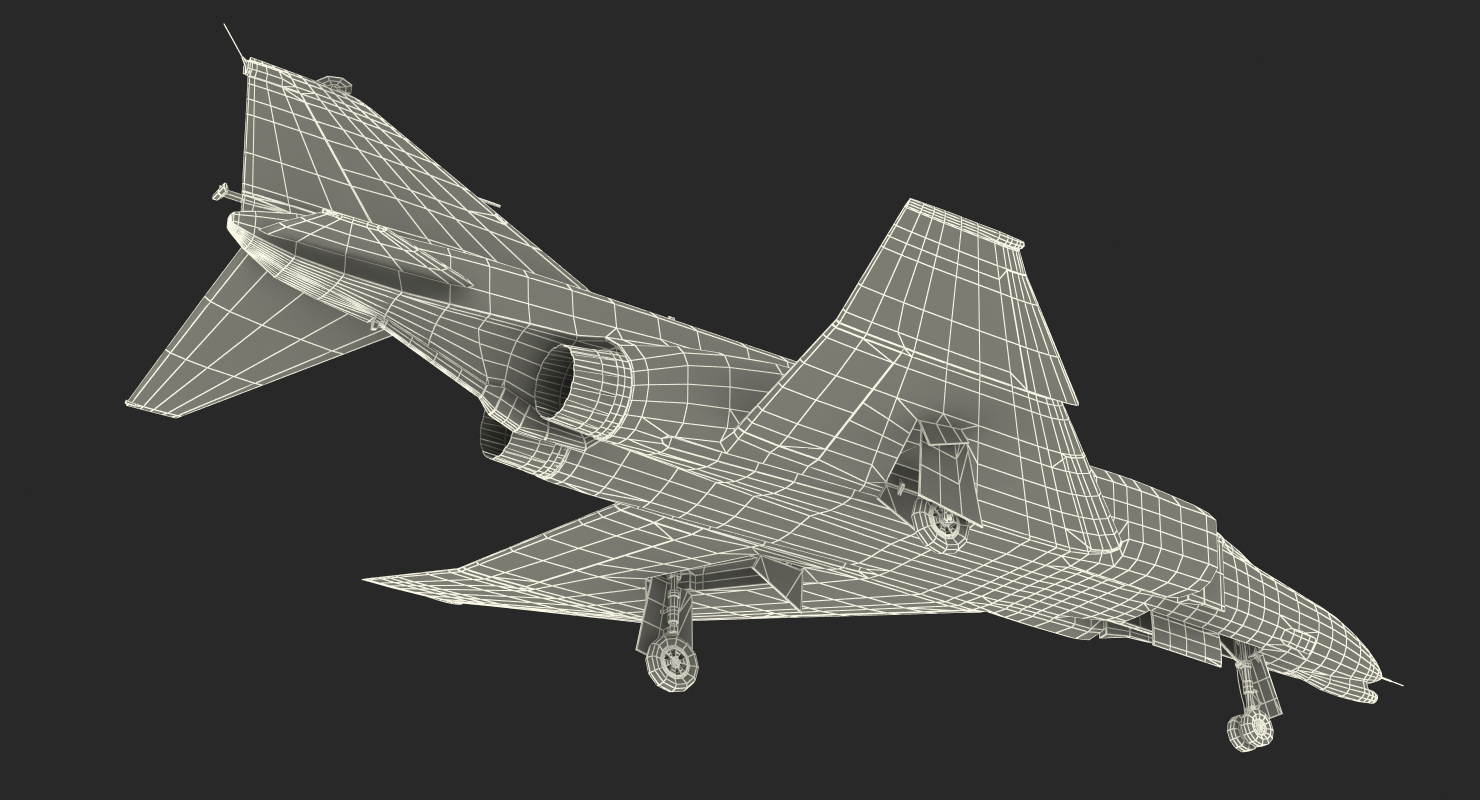 3D McDonnell Douglas F 4 Phantom II 2 Rigged