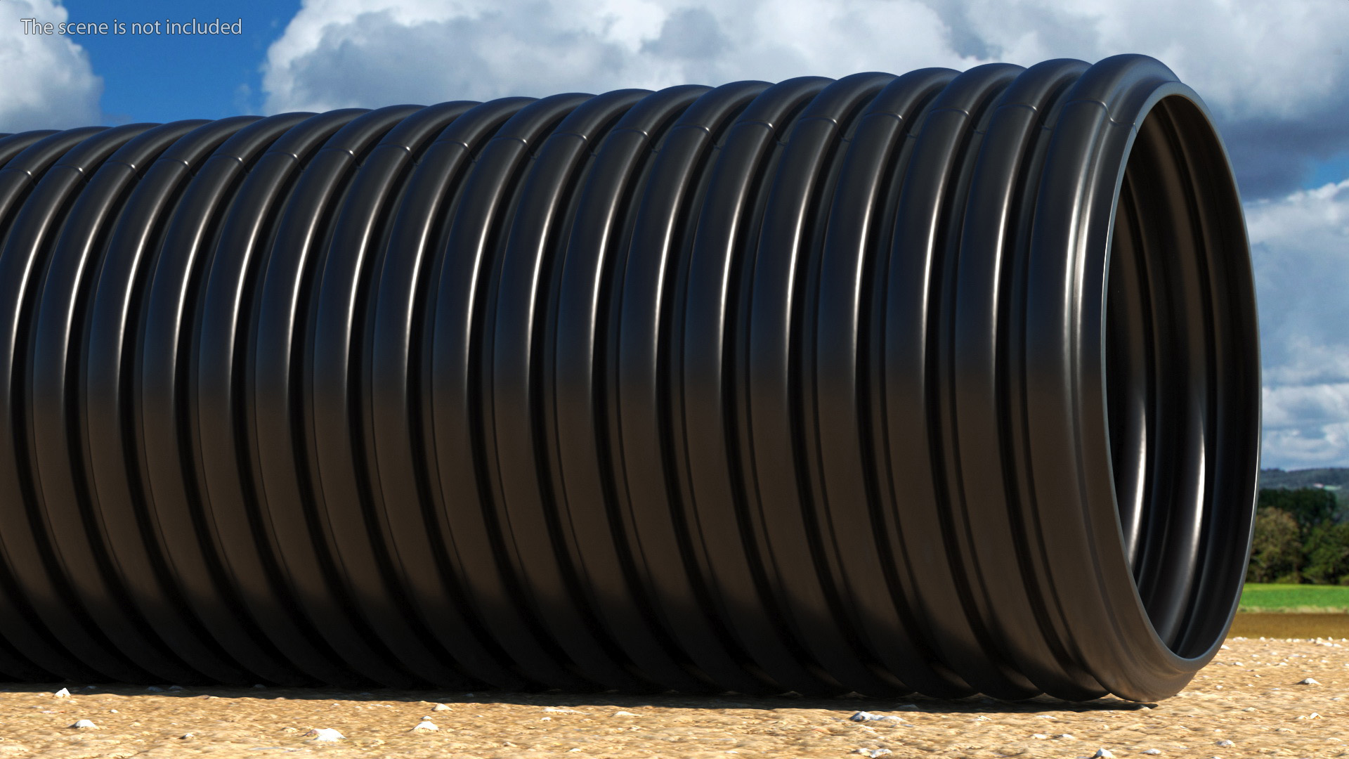 Drainage Pipe Black 3D model
