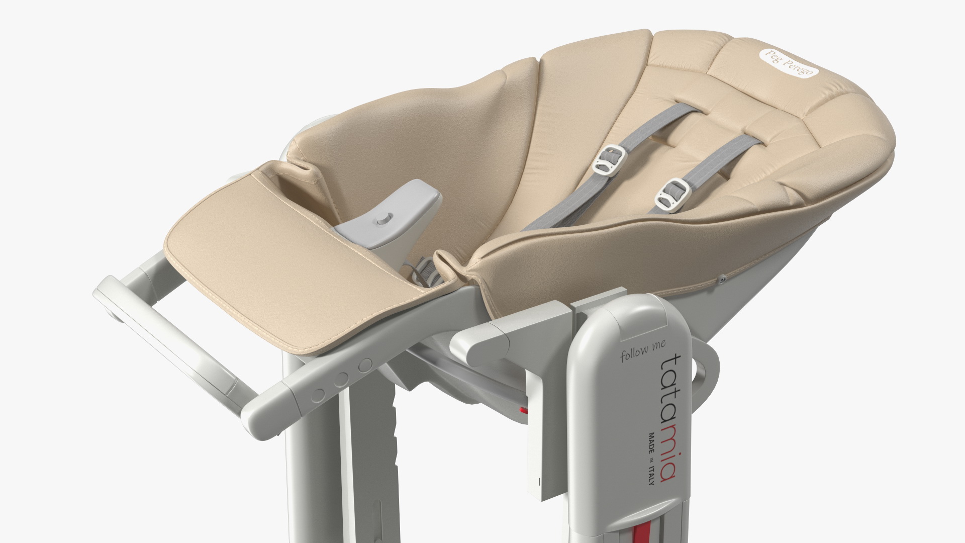 3D Baby High Chair Tatamia Horizontal Beige Rigged for Maya