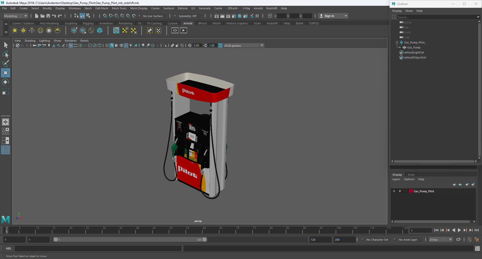 Gas Pump Pilot 3D model