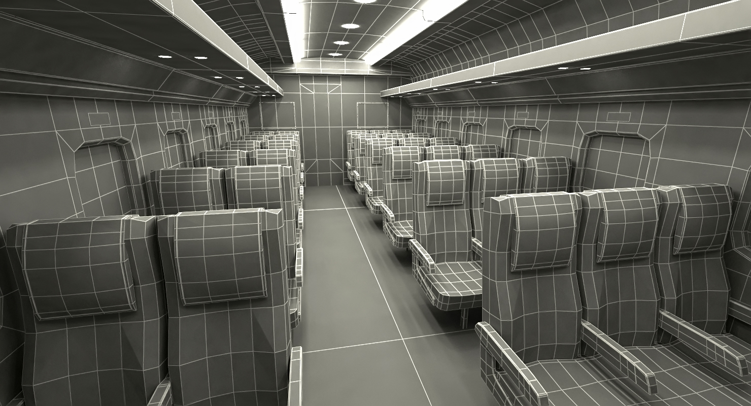 3D High Speed Train Shinkansen E5 Locomotive