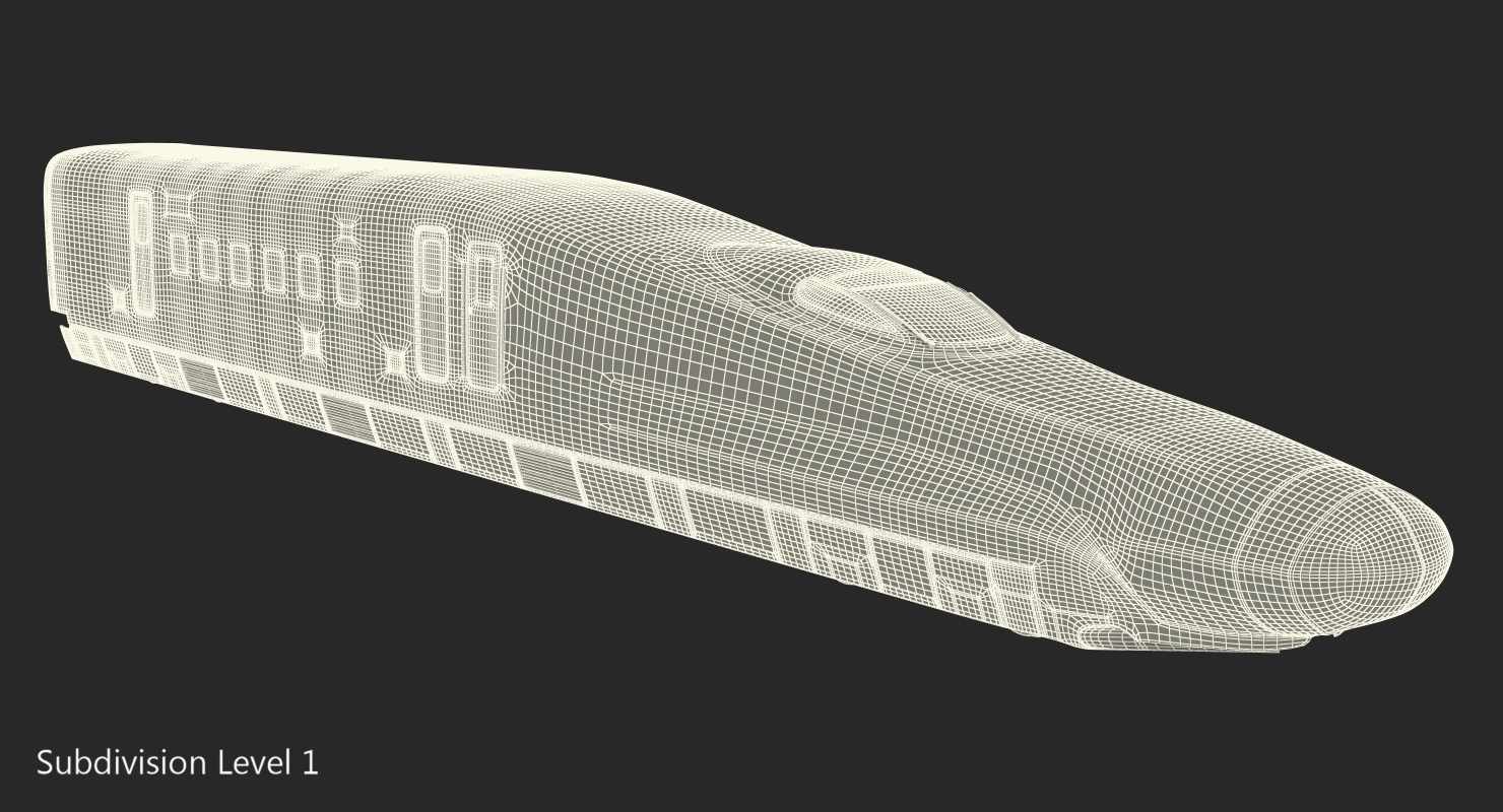 3D High Speed Train Shinkansen E5 Locomotive