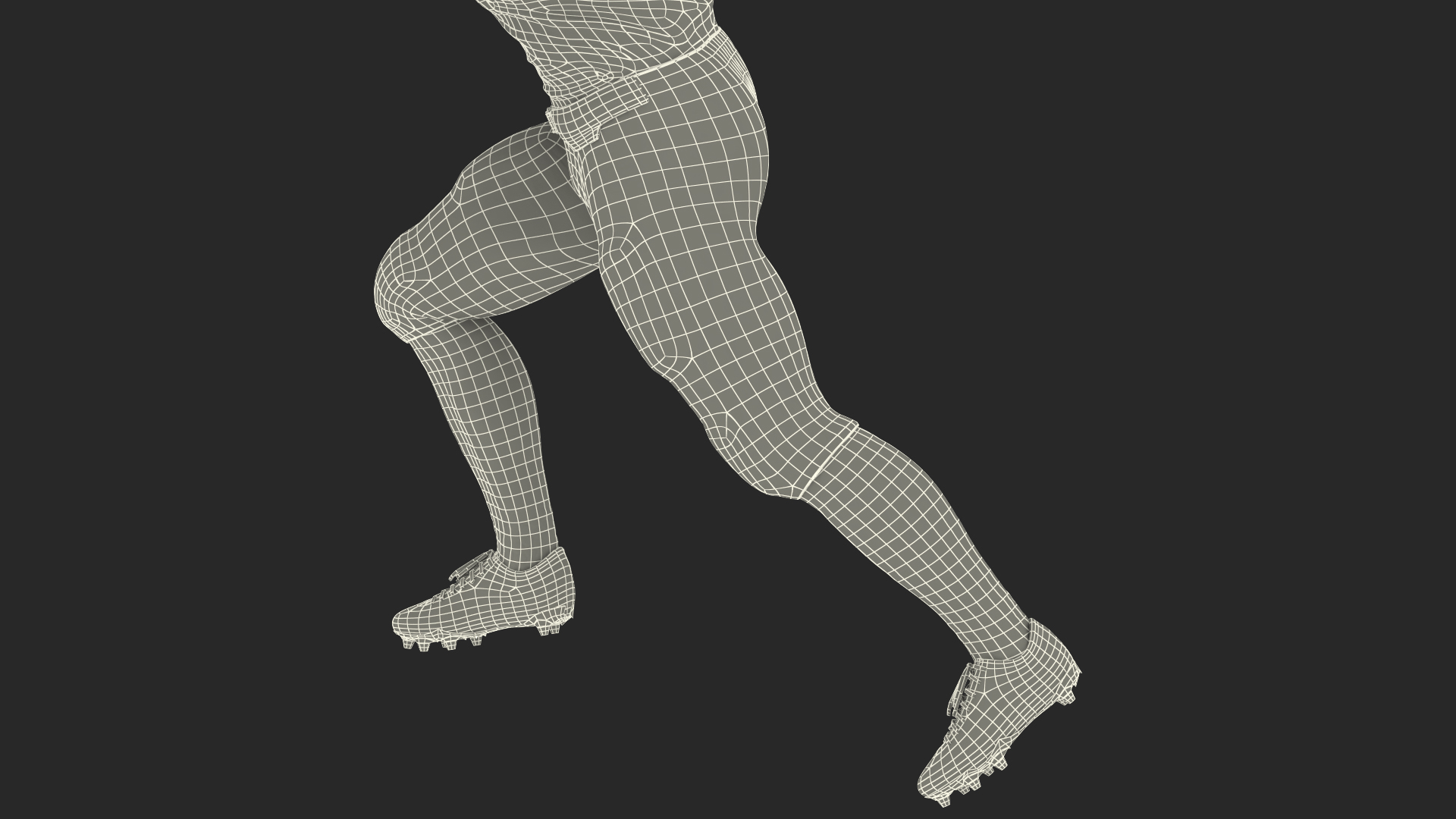 3D model Philadelphia Eagles American Football Player Running The Ball Fur