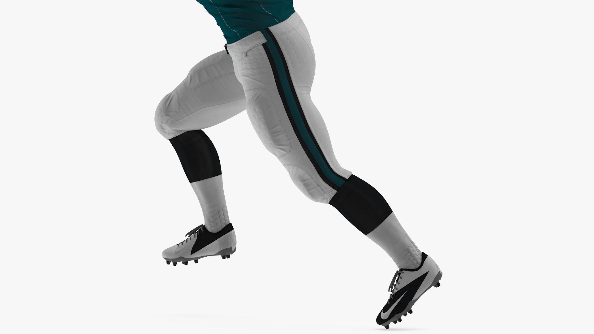 3D model Philadelphia Eagles American Football Player Running The Ball Fur