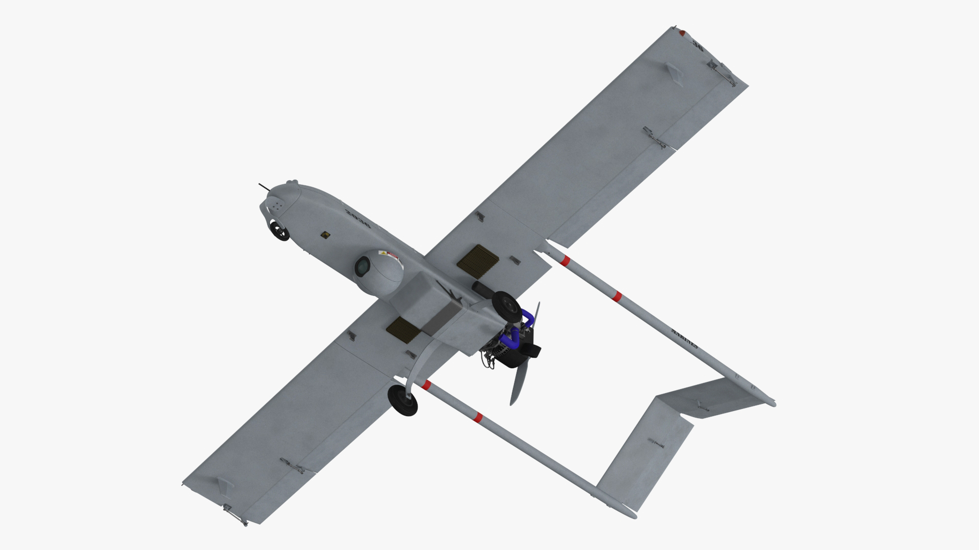 3D model Unmanned Aerial Vehicle UAV Drone AAI RQ 7 Shadow Rigged for Maya