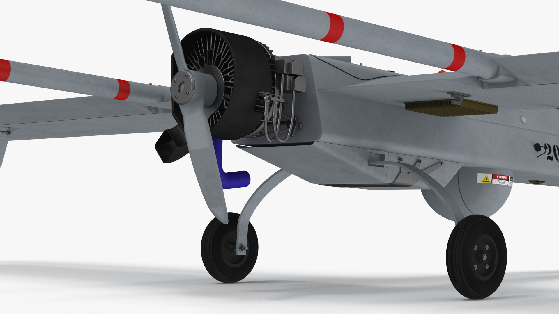 3D model Unmanned Aerial Vehicle UAV Drone AAI RQ 7 Shadow Rigged for Maya