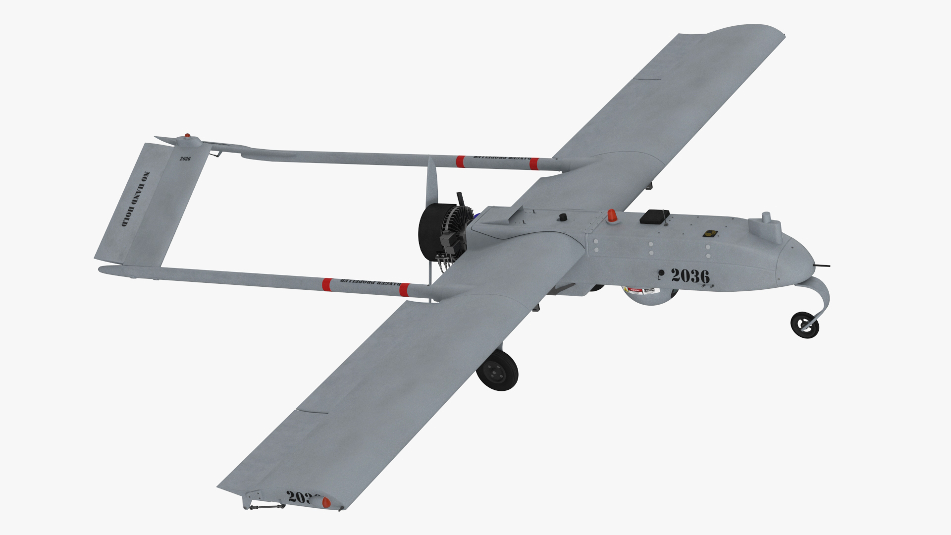 3D model Unmanned Aerial Vehicle UAV Drone AAI RQ 7 Shadow Rigged for Maya