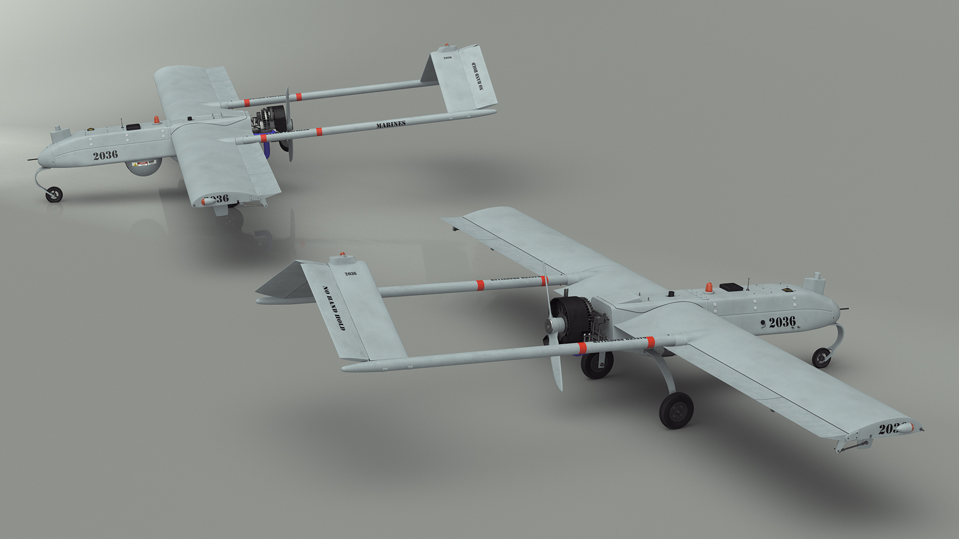 3D model Unmanned Aerial Vehicle UAV Drone AAI RQ 7 Shadow Rigged for Maya