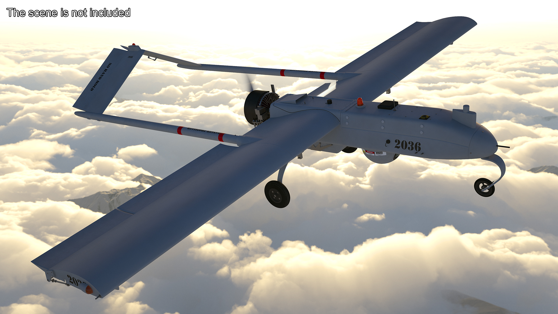 3D model Unmanned Aerial Vehicle UAV Drone AAI RQ 7 Shadow Rigged for Maya