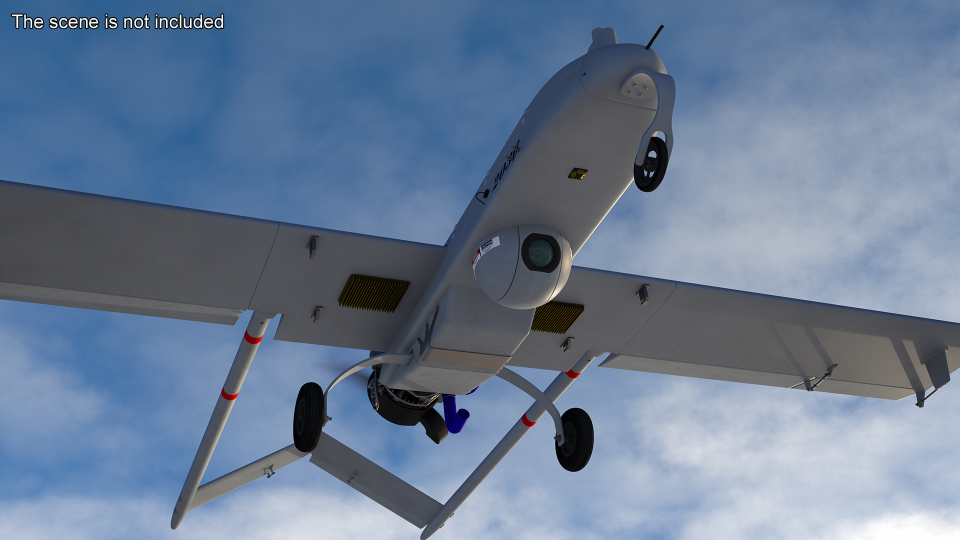 3D model Unmanned Aerial Vehicle UAV Drone AAI RQ 7 Shadow Rigged for Maya