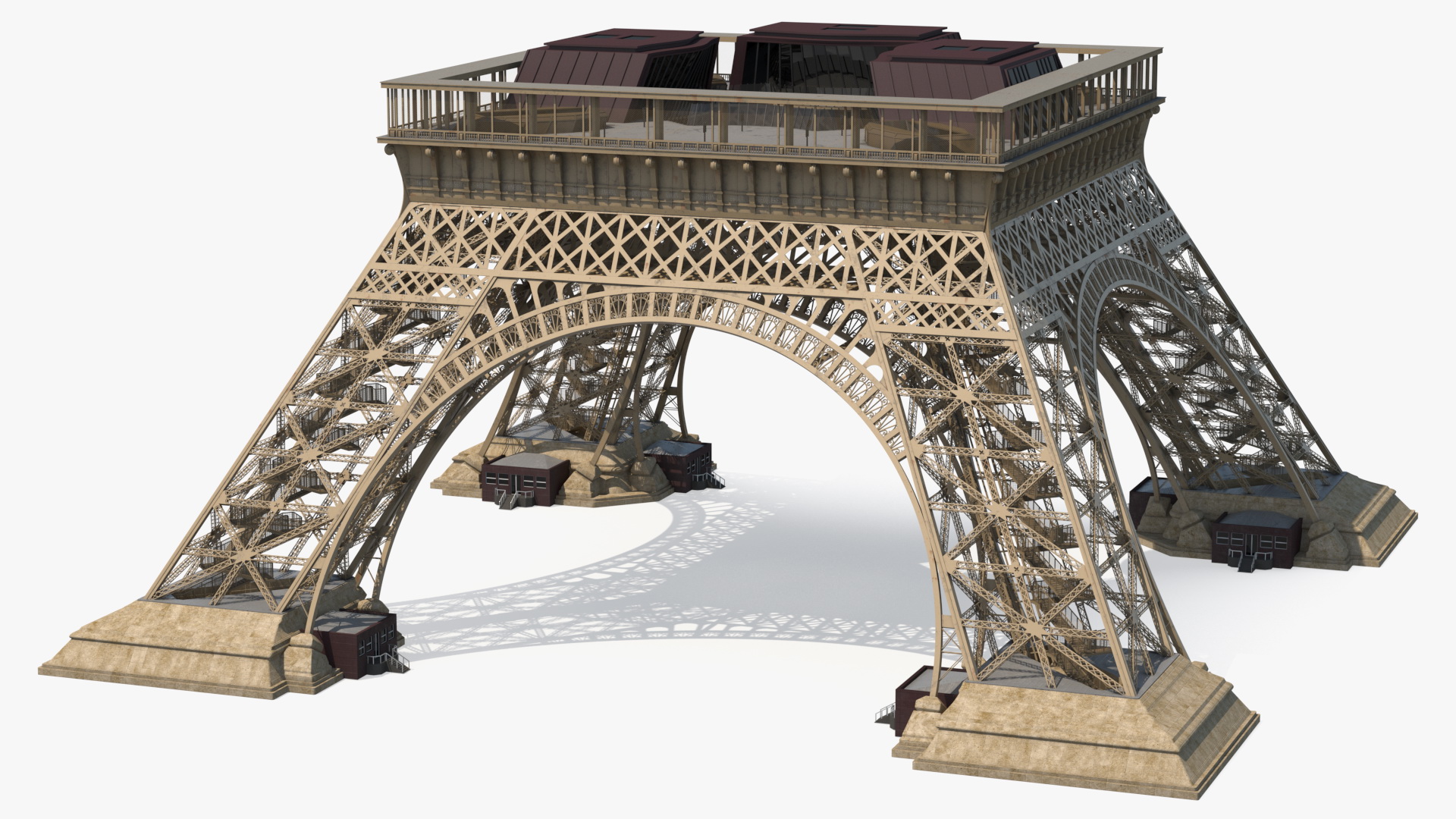 3D model Eiffel Tower Pillars
