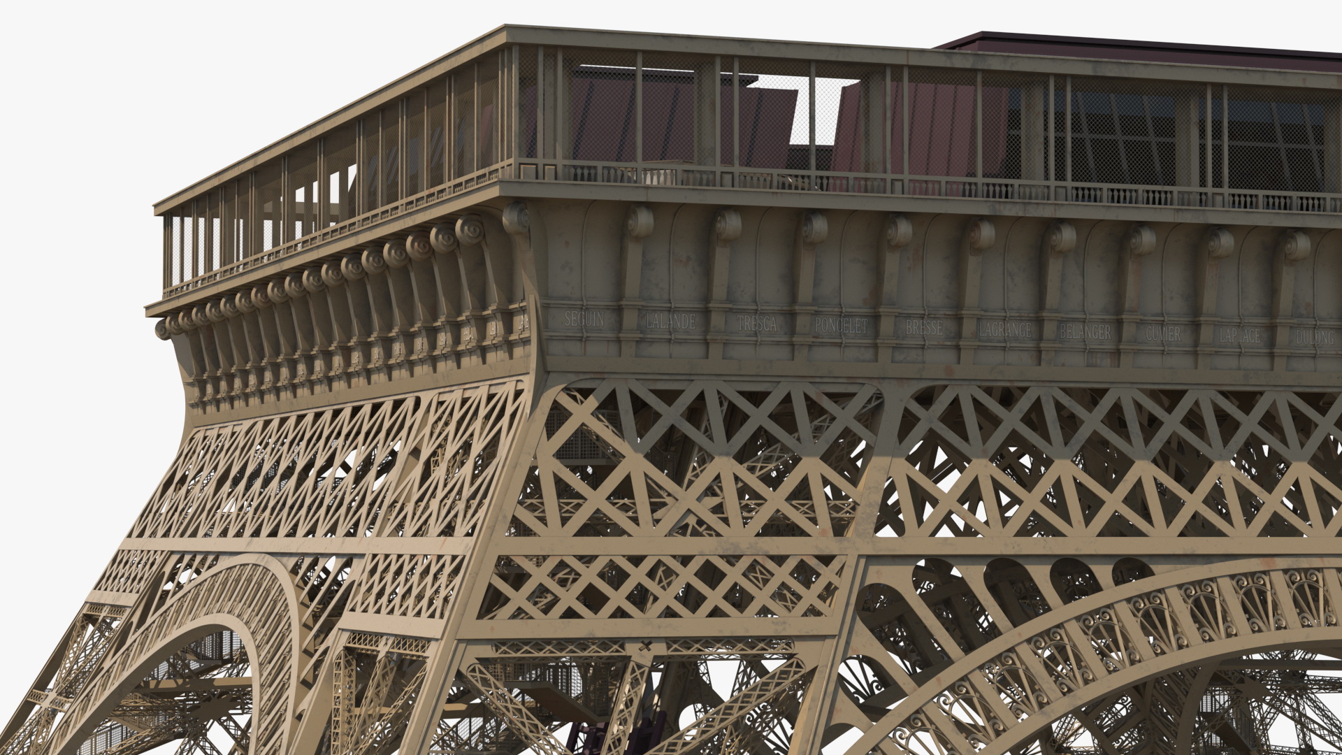 3D model Eiffel Tower Pillars