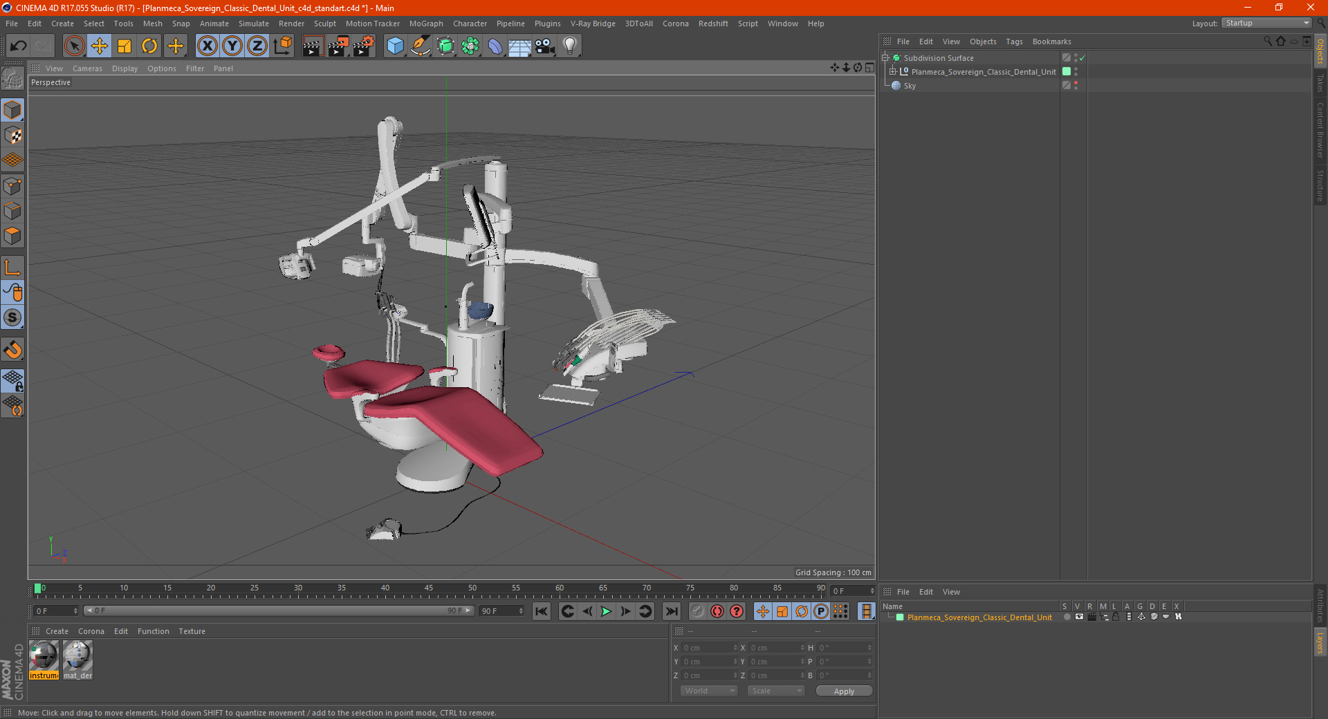 3D Planmeca Sovereign Classic Dental Unit model