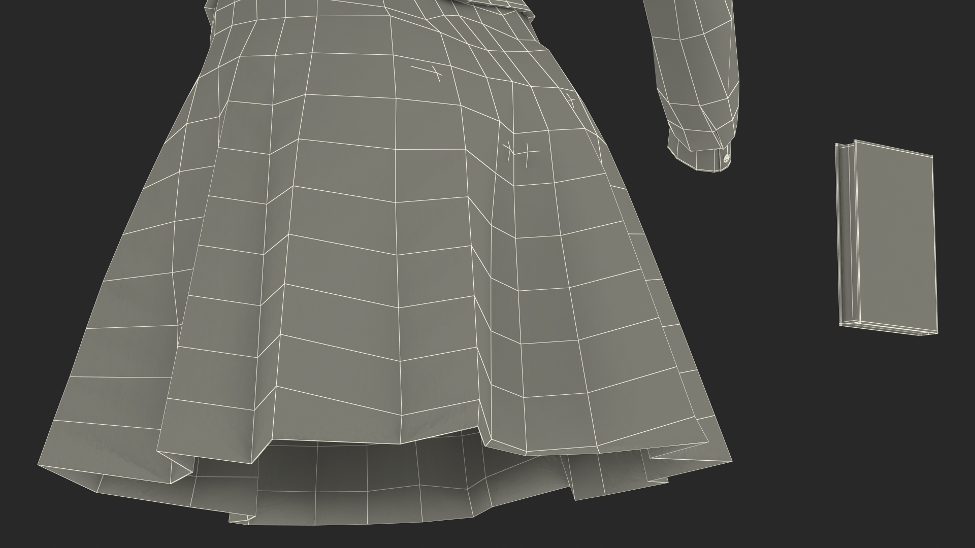 3D Teenage Girl School Uniform Set