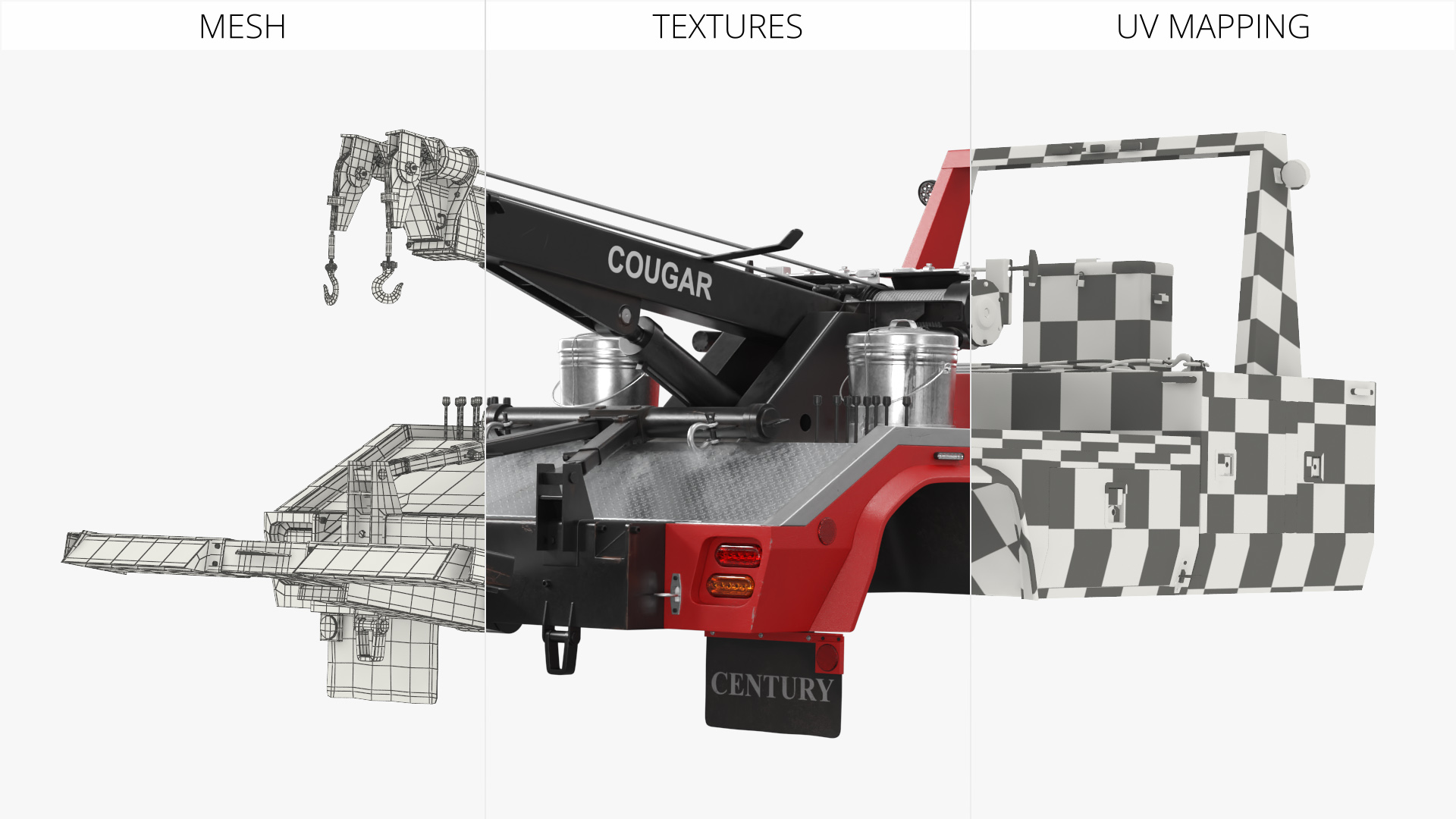 USA Cougar Century Wrecker Body Assembly Red, view 9