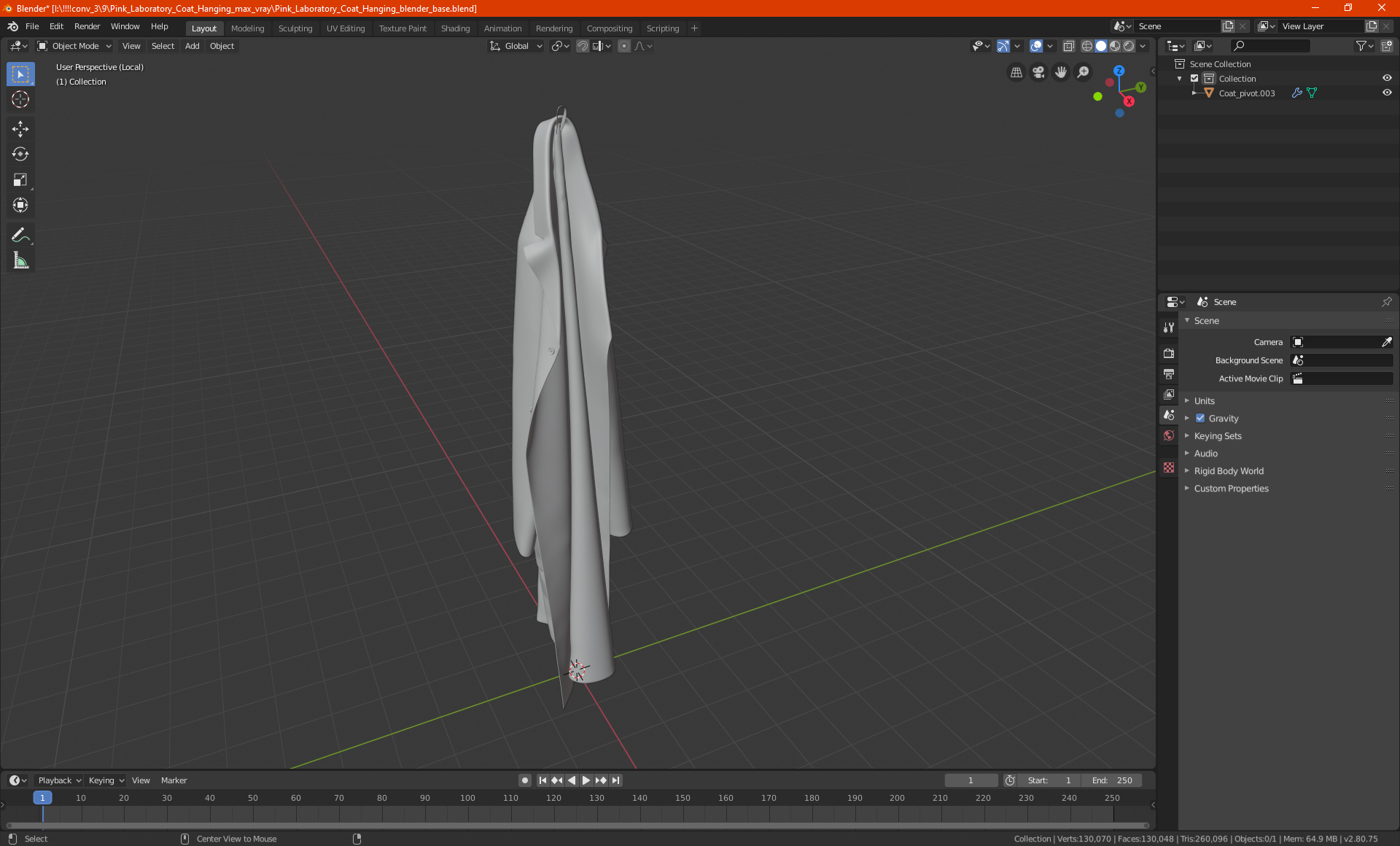 3D Hanging Lab Coat