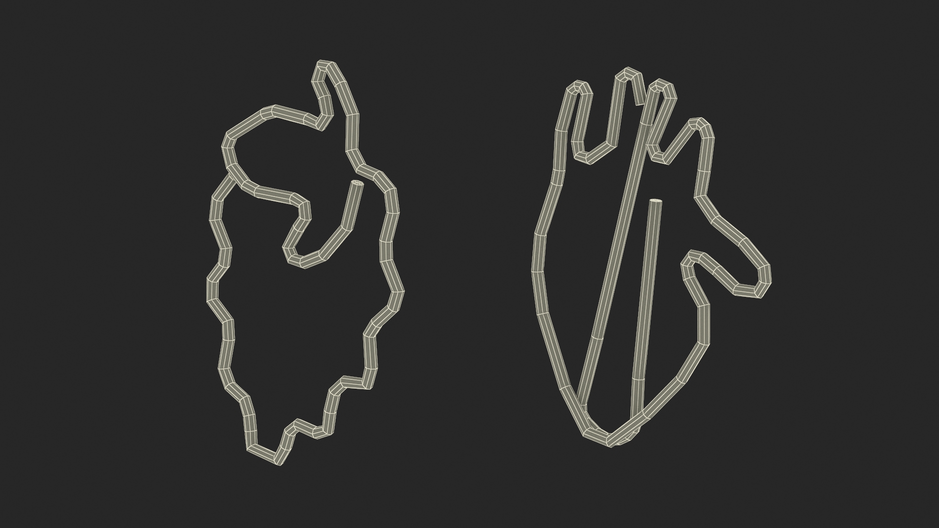 3D model Shaped Paper Clips Silver