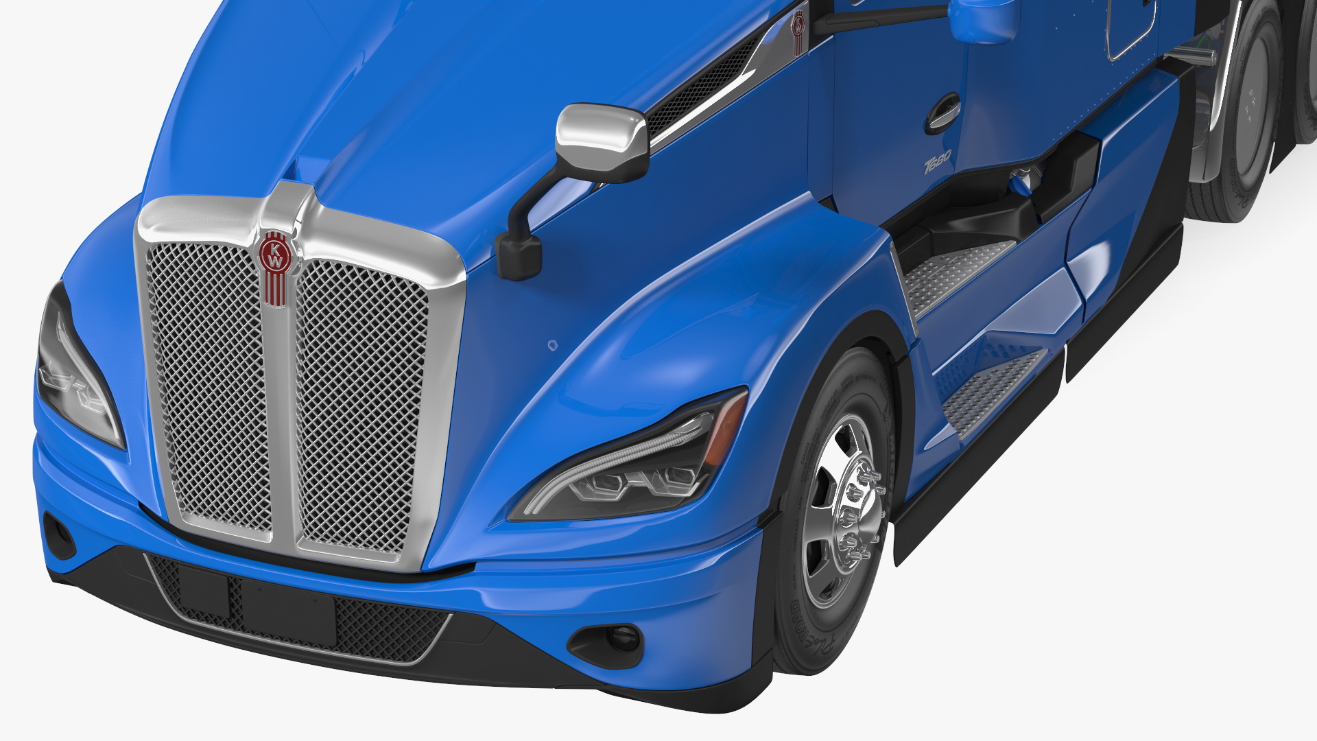 3D Truck With Logging Trailer
