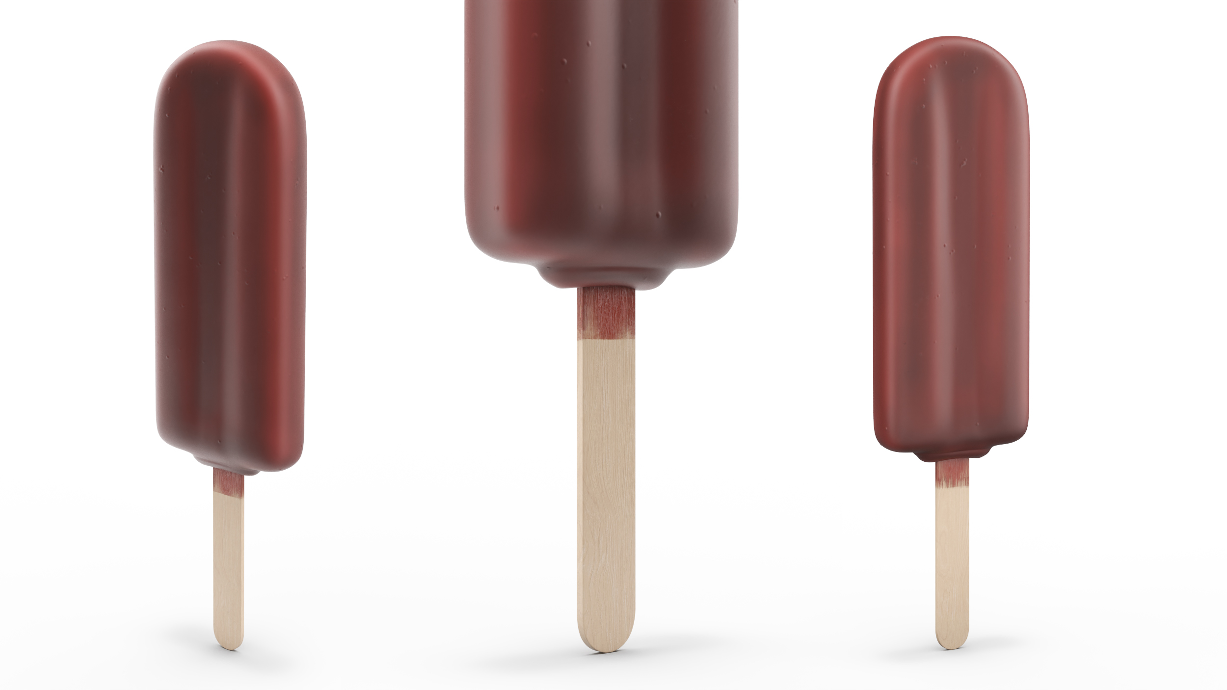 3D Chocolate Covered Ice Cream Bar