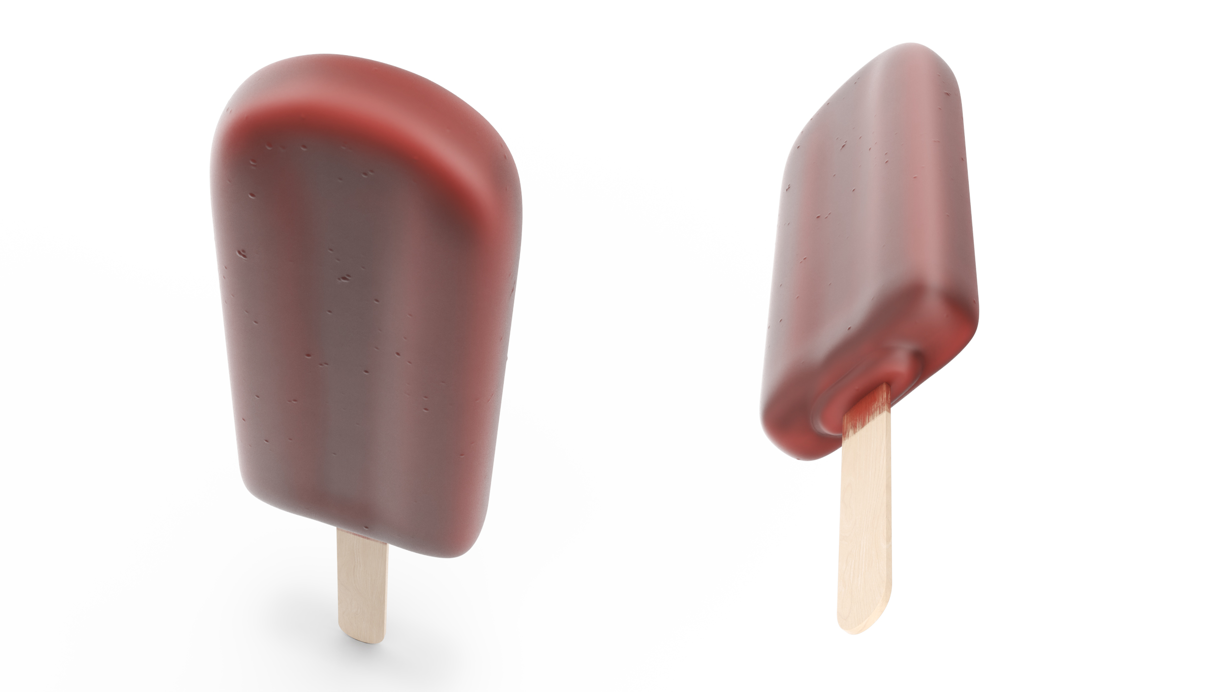 3D Chocolate Covered Ice Cream Bar