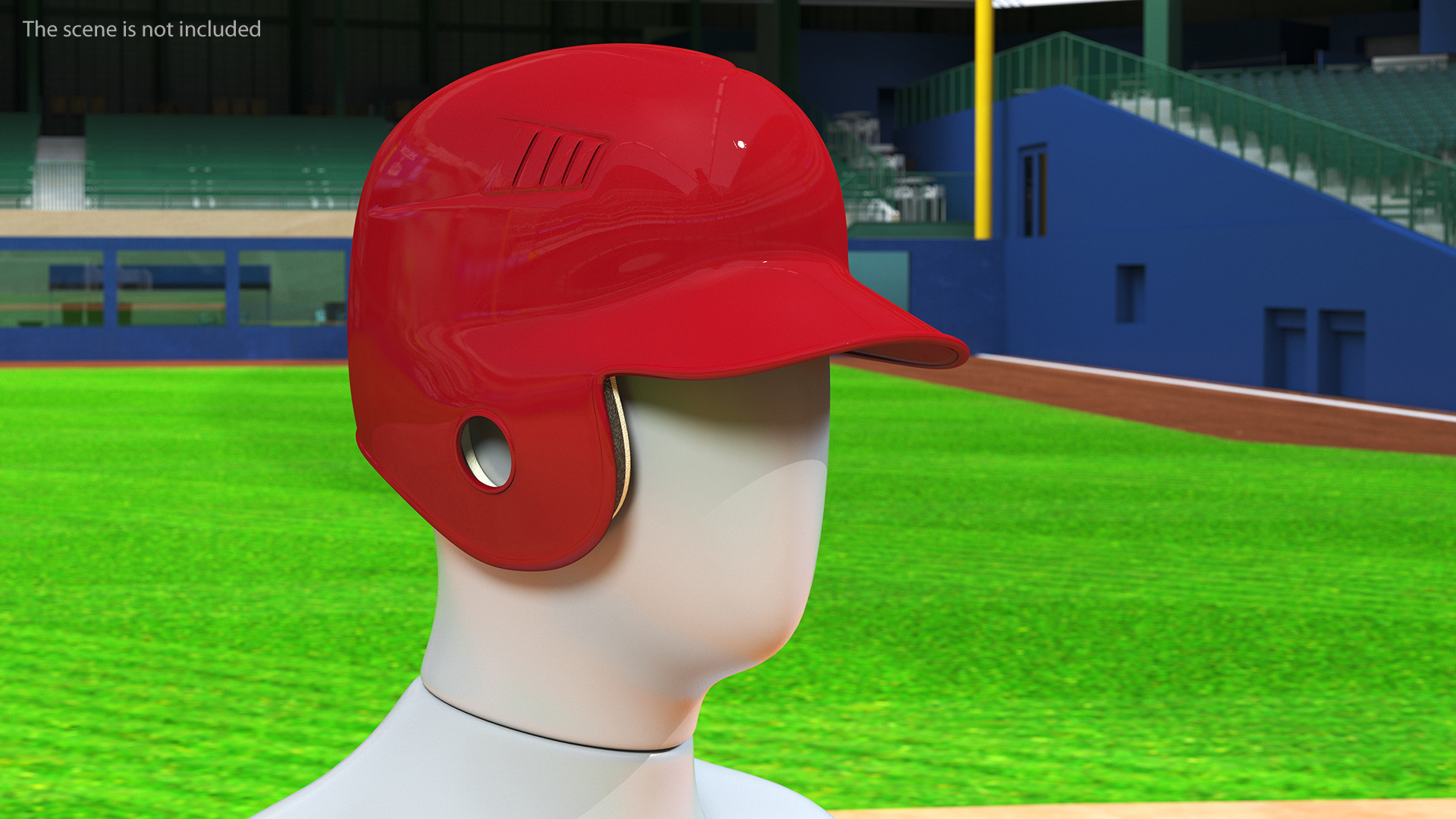 3D model Single Ear Batting Helmet