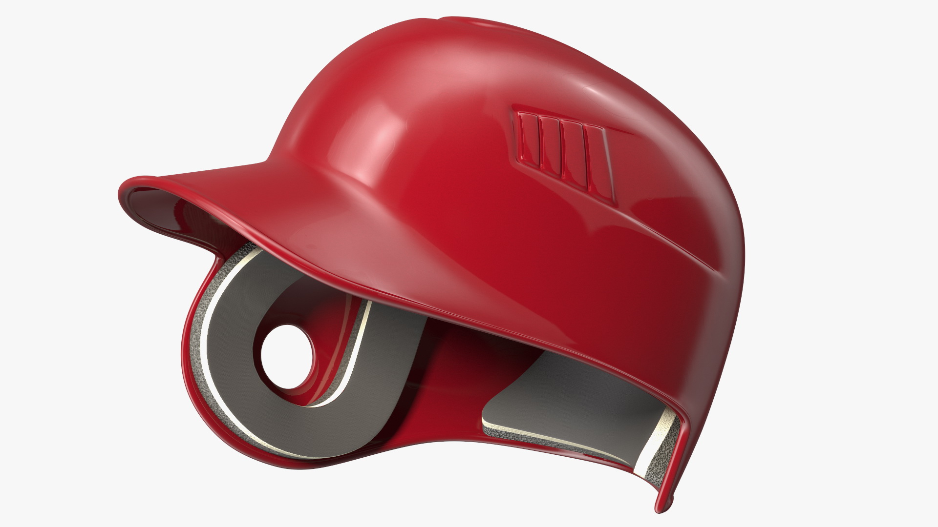 3D model Single Ear Batting Helmet