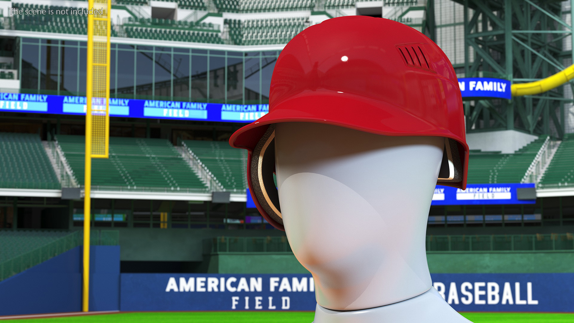 3D model Single Ear Batting Helmet