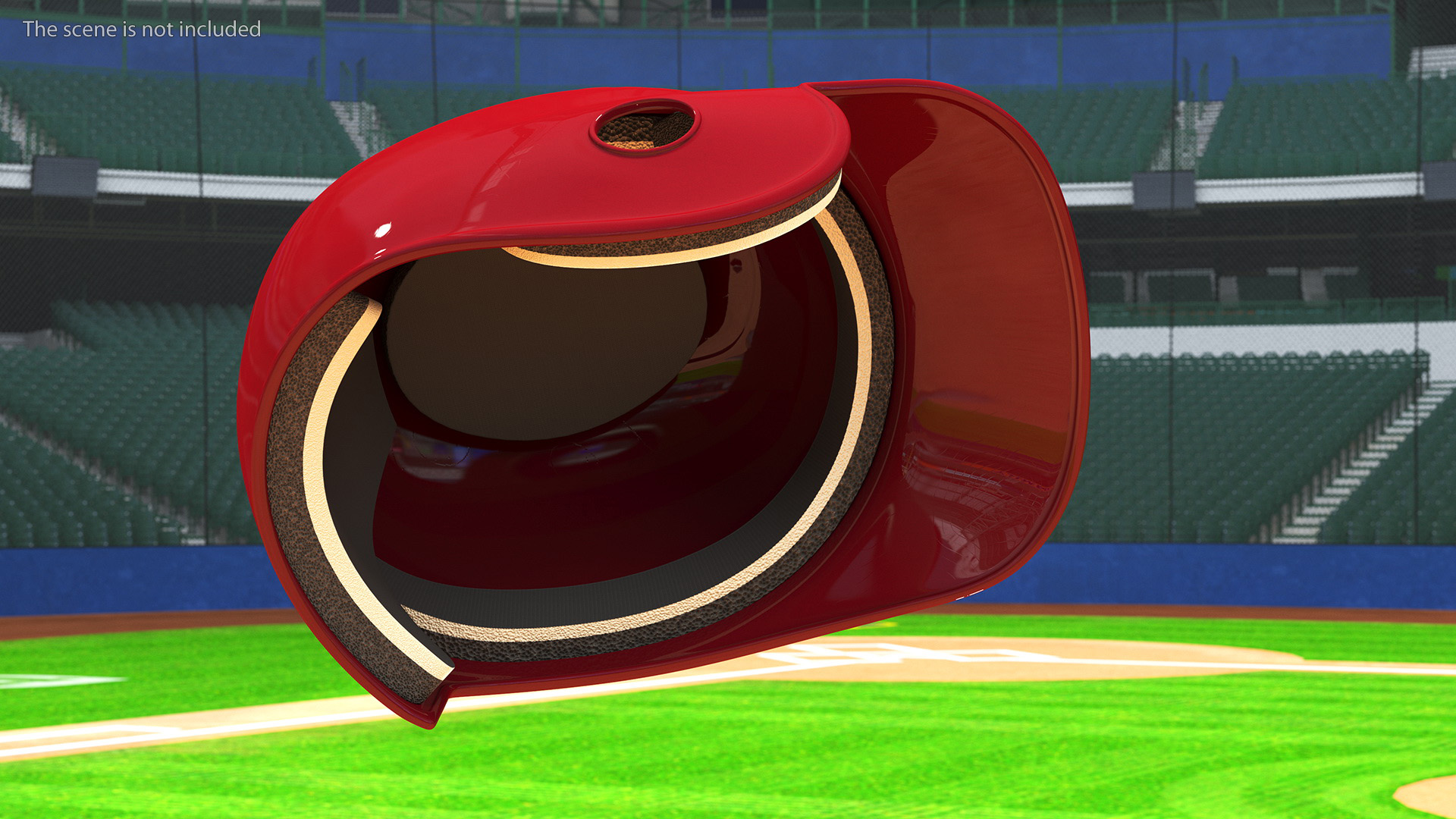 3D model Single Ear Batting Helmet
