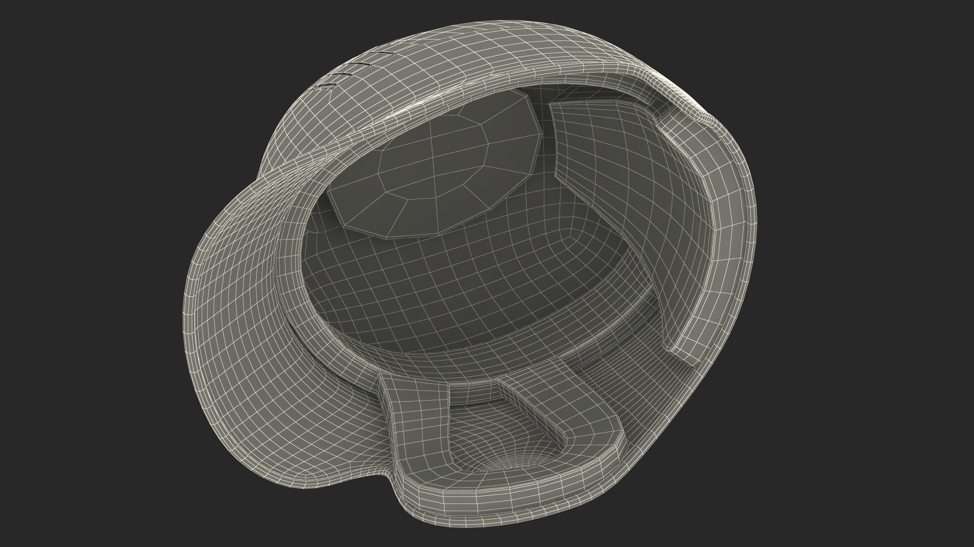 3D model Single Ear Batting Helmet
