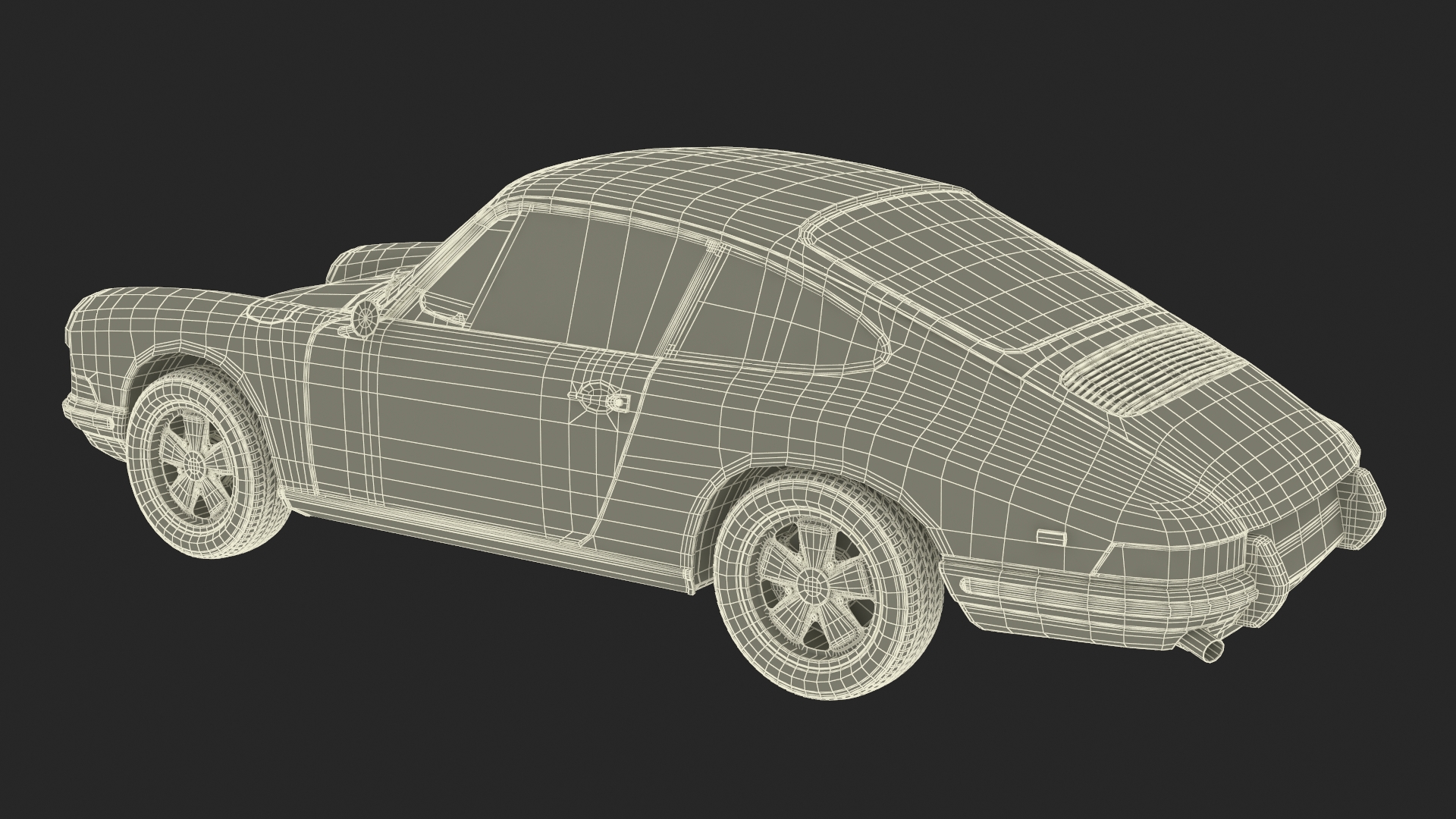 3D Sport Car from 1960s Simplified