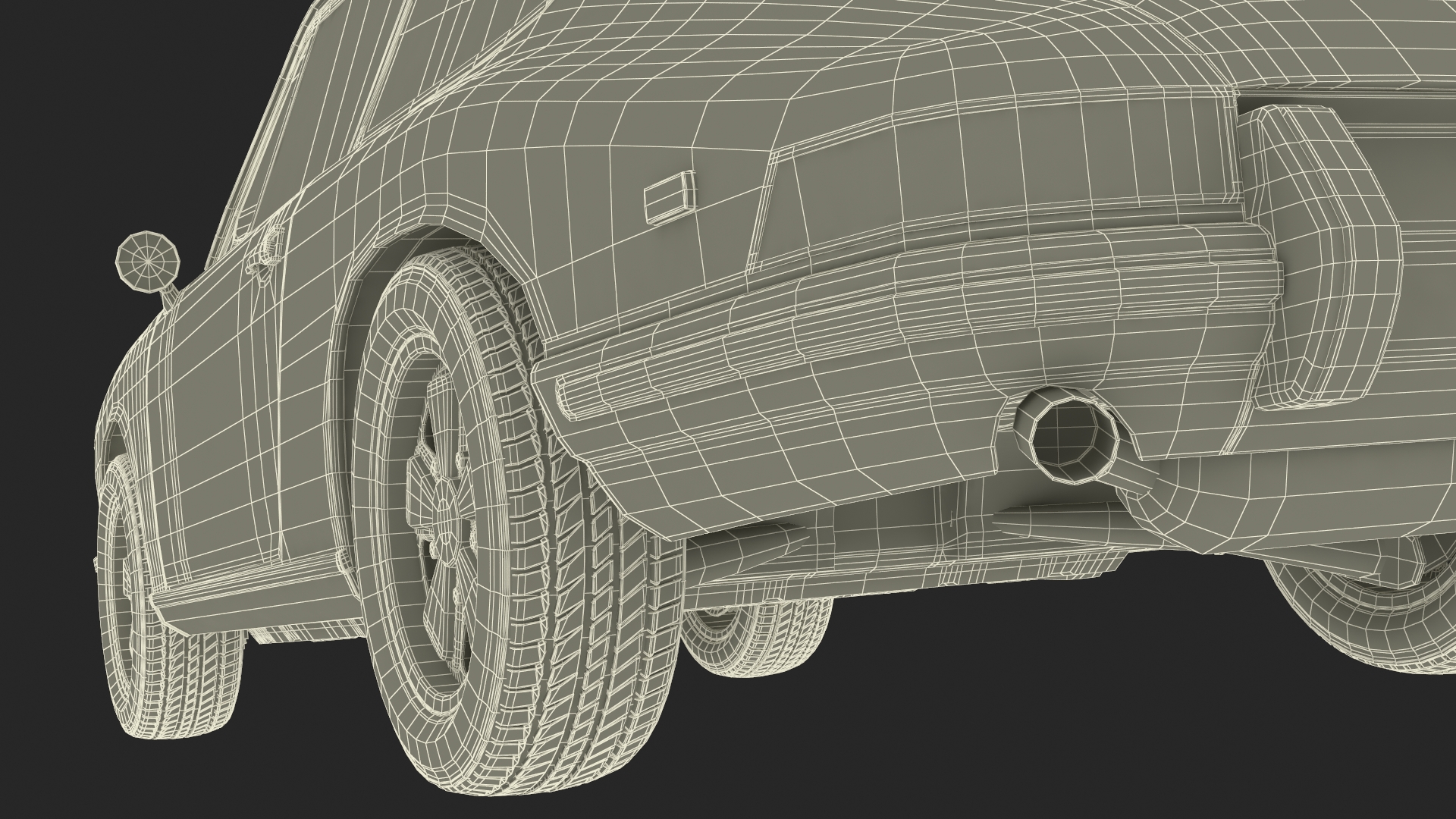 3D Sport Car from 1960s Simplified