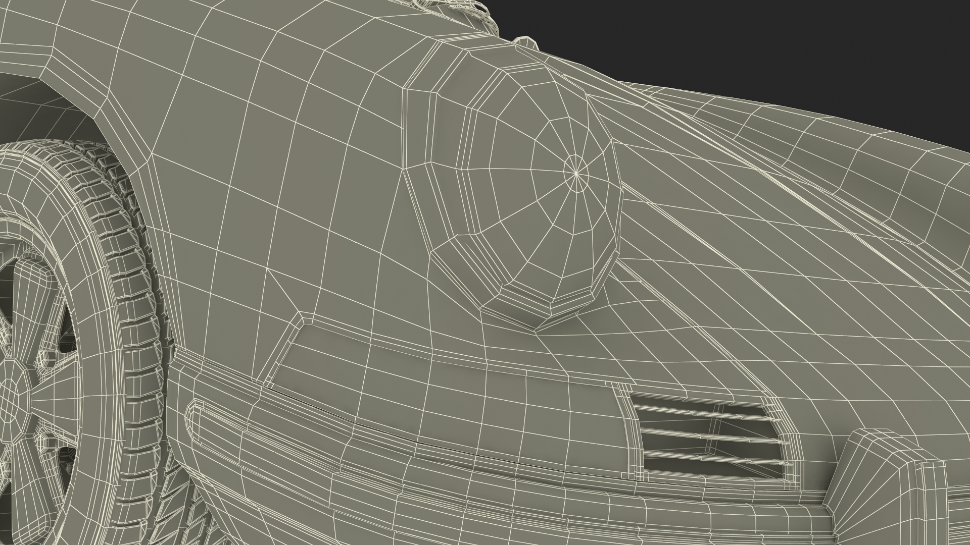 3D Sport Car from 1960s Simplified