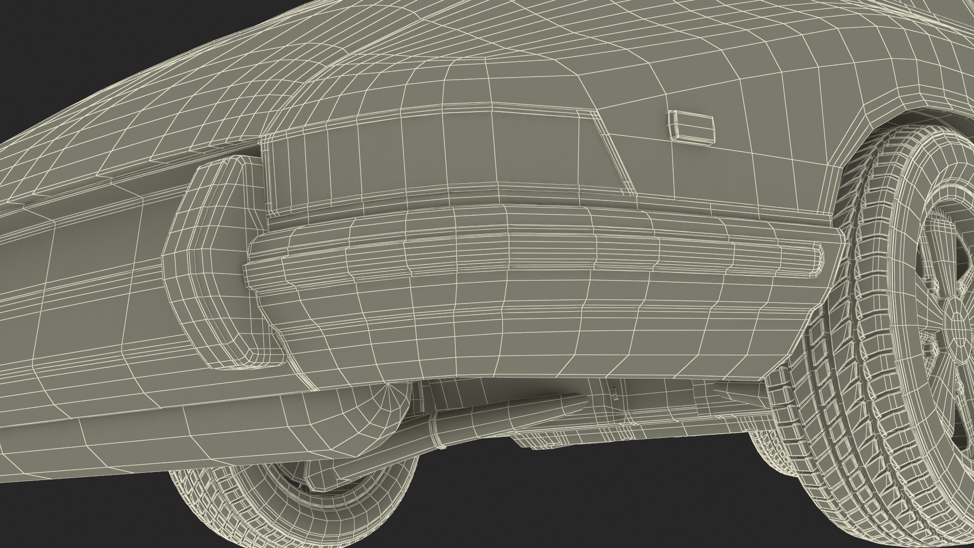3D Sport Car from 1960s Simplified