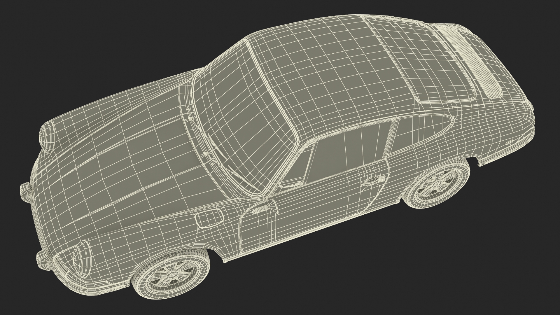 3D Sport Car from 1960s Simplified